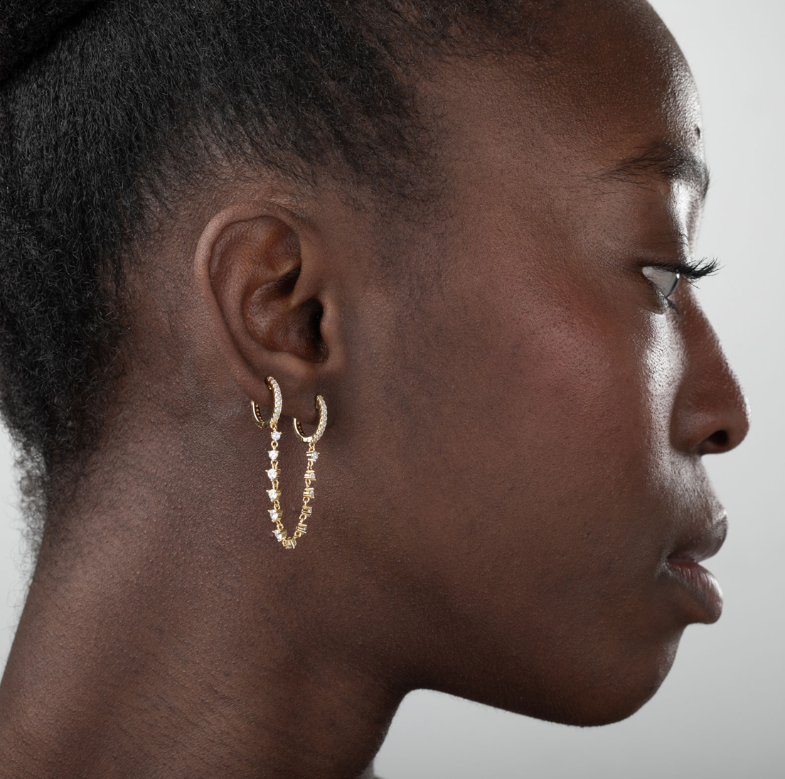 Doppio cerchietto zirconato