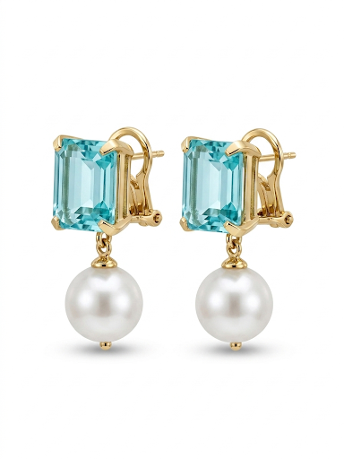 Aqua Earrings