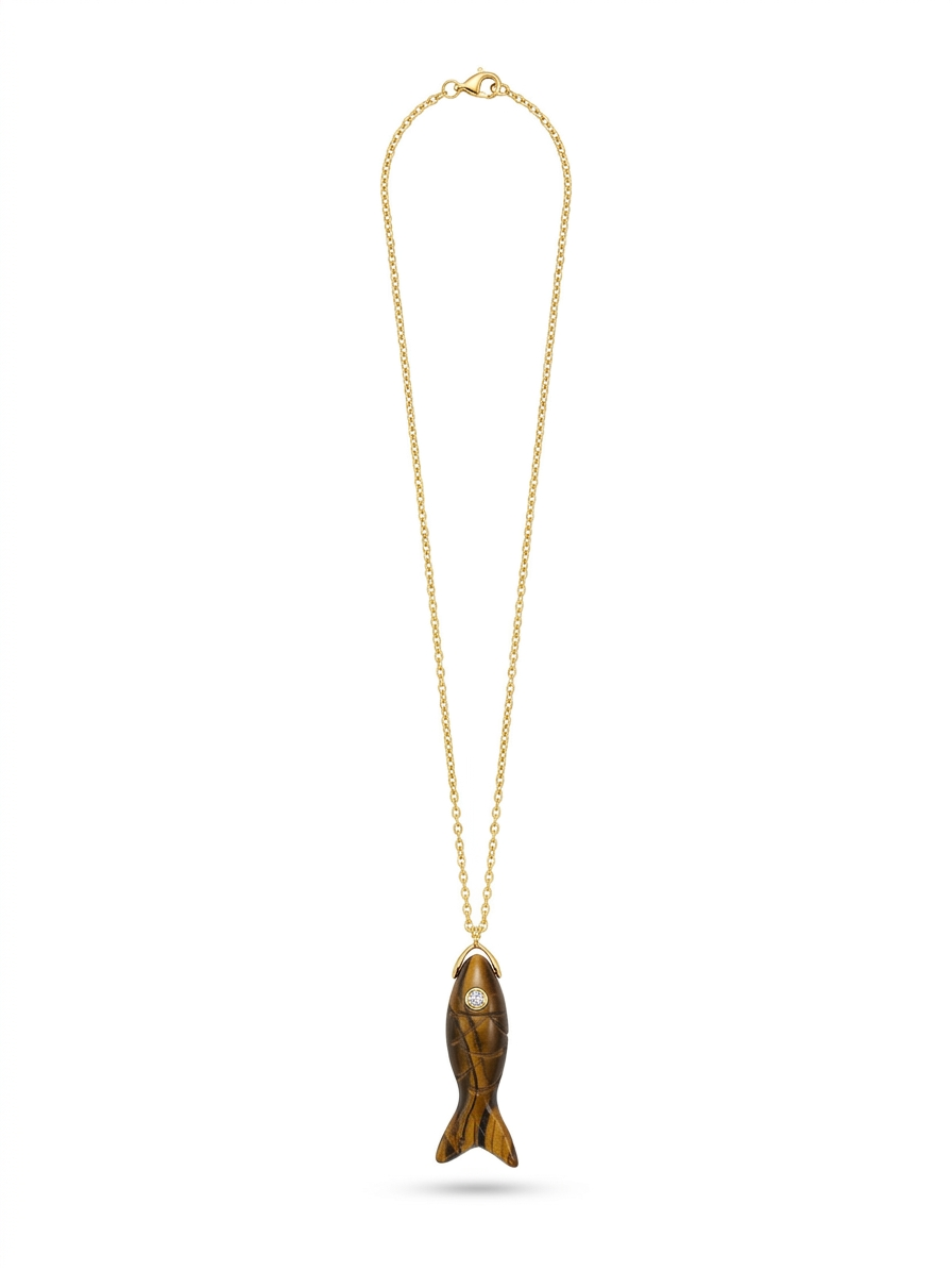 Collana Fish Occhio di Tigre