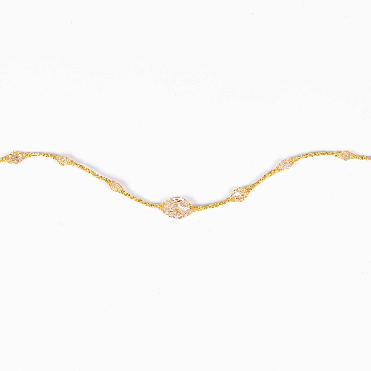 Bracciale Calza Argento925 Placcato Oro18k Zirconi Fofo Somani