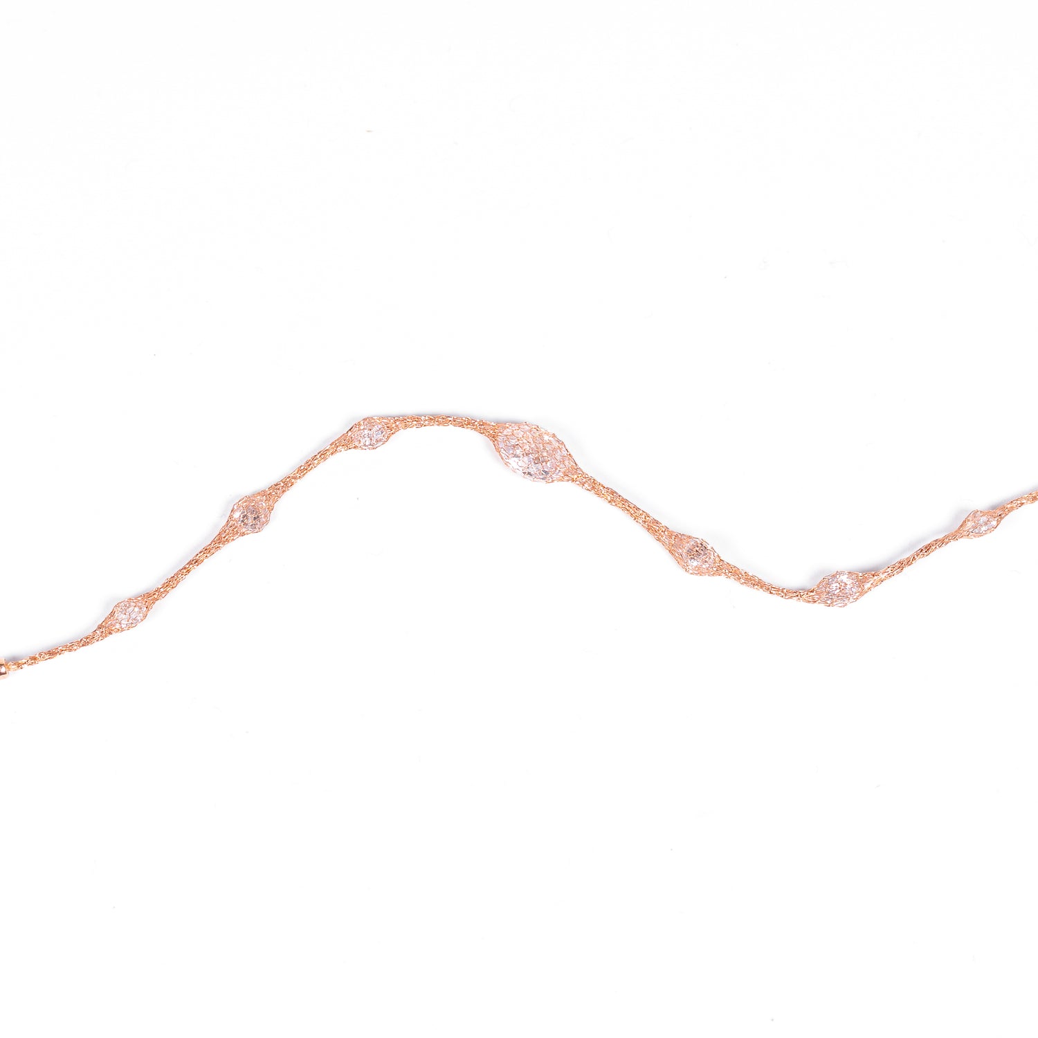 Bracciale Calza Argento925 Placcato Oro Rosa Zirconi Fofo Somani