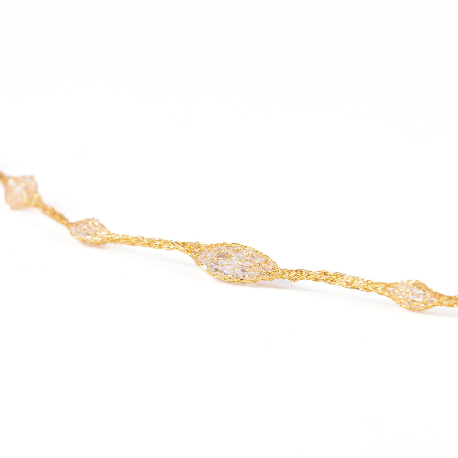 Bracciale Calza Dettaglio Argento925 Placcato Oro18k Fofo Somani