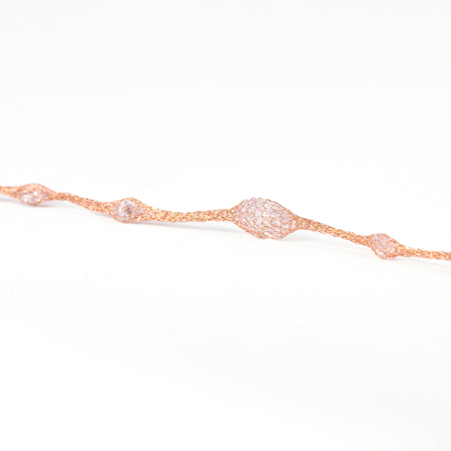 Bracciale Calza Dettaglio Argento925 Placcato Oro Rosa Fofo Somani