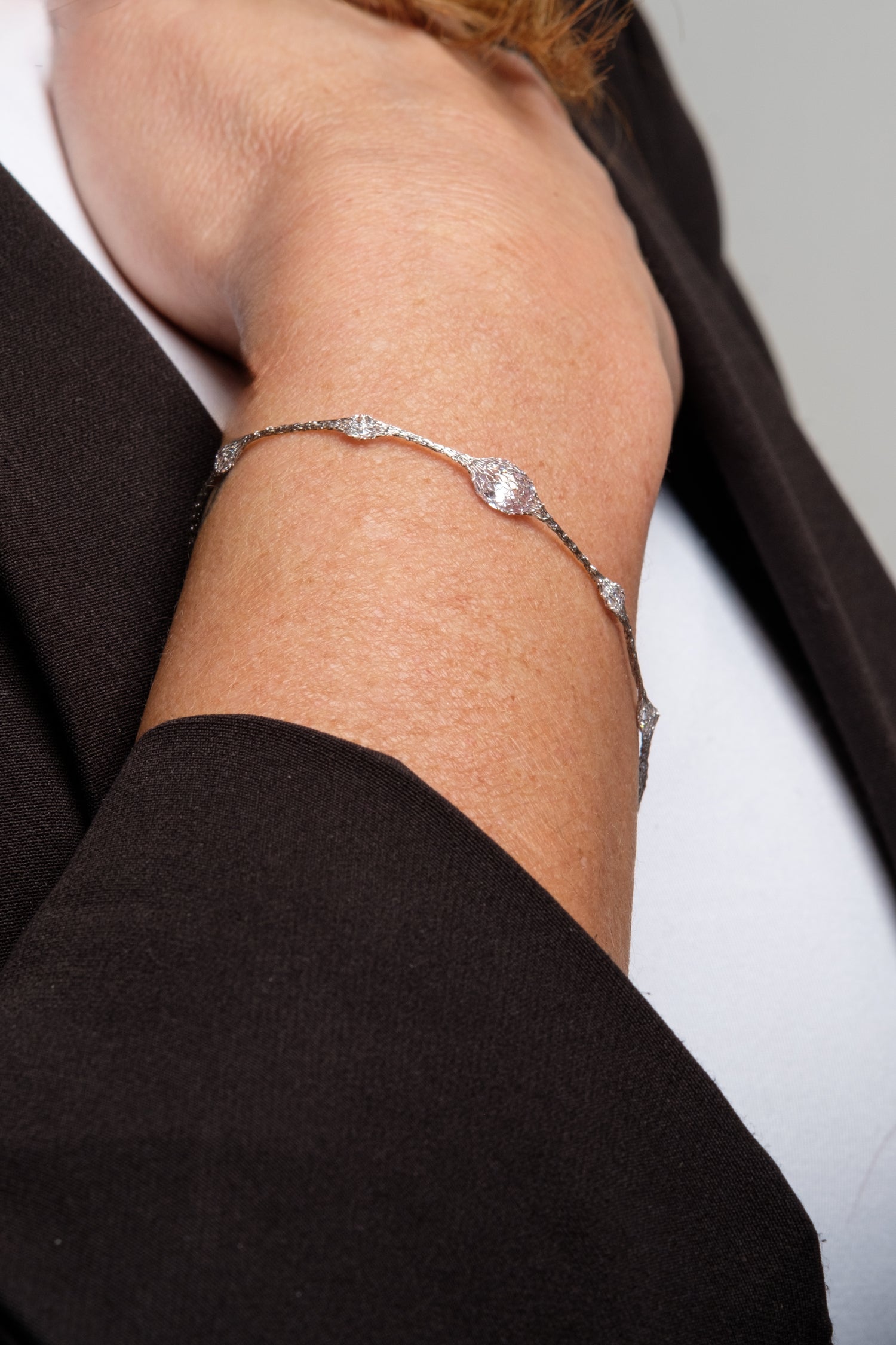 Bracciale Calza Modella Argento925 Rodiato Zirconi Fofo Somani