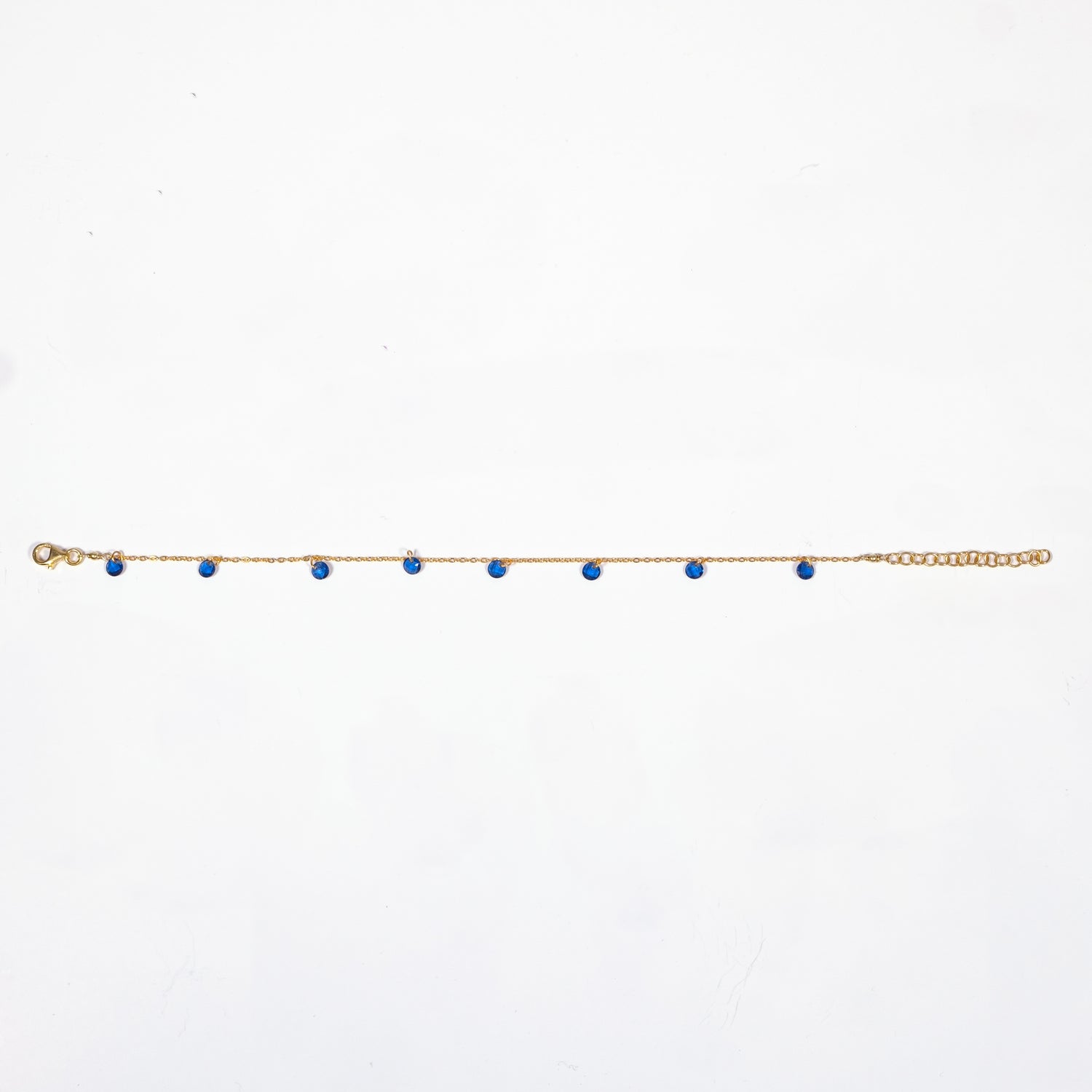 Bracciale Eternal - Gold argento 925 placcato oro 18k e zirconi Blu Fofo Somani