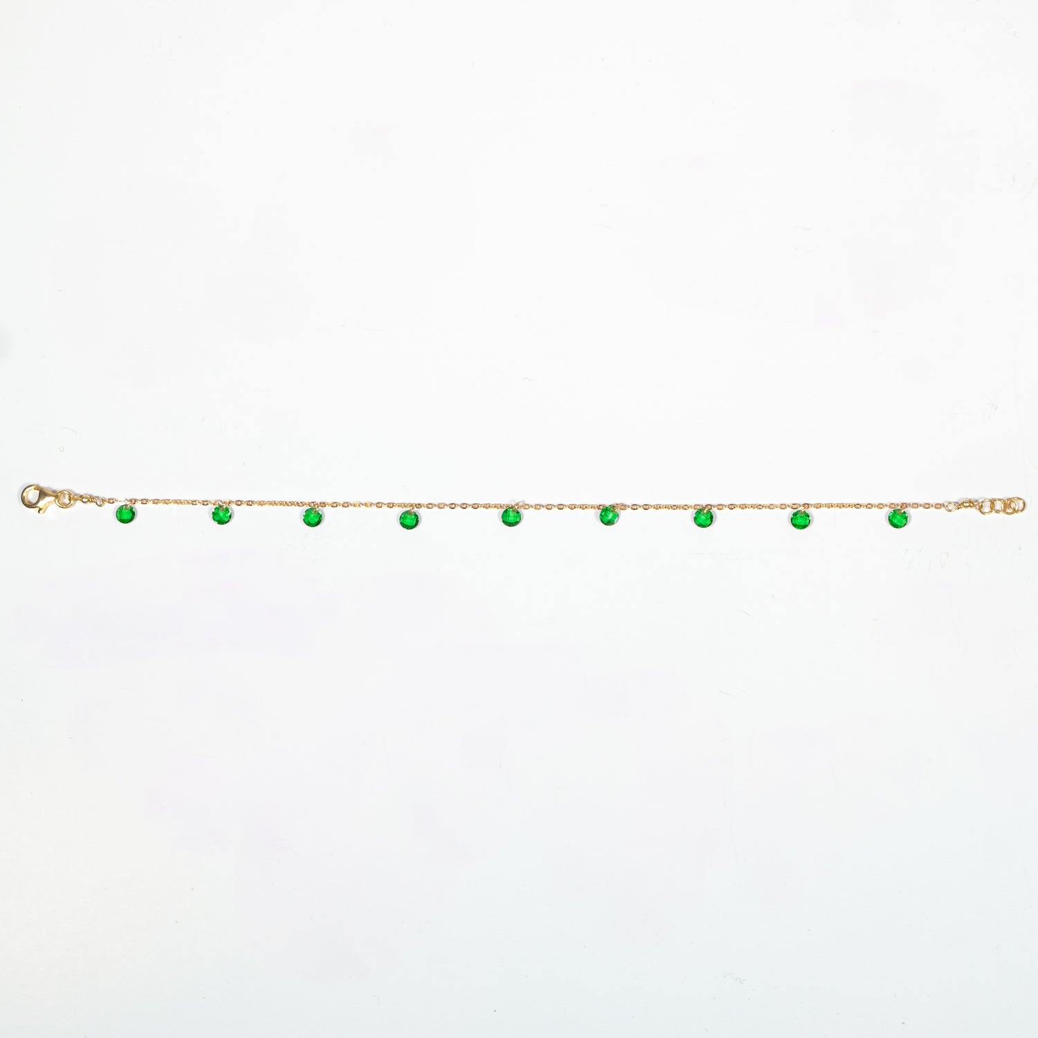 Bracciale Eternal - Gold argento 925 placcato oro 18k e zirconi Verdi Fofo Somani