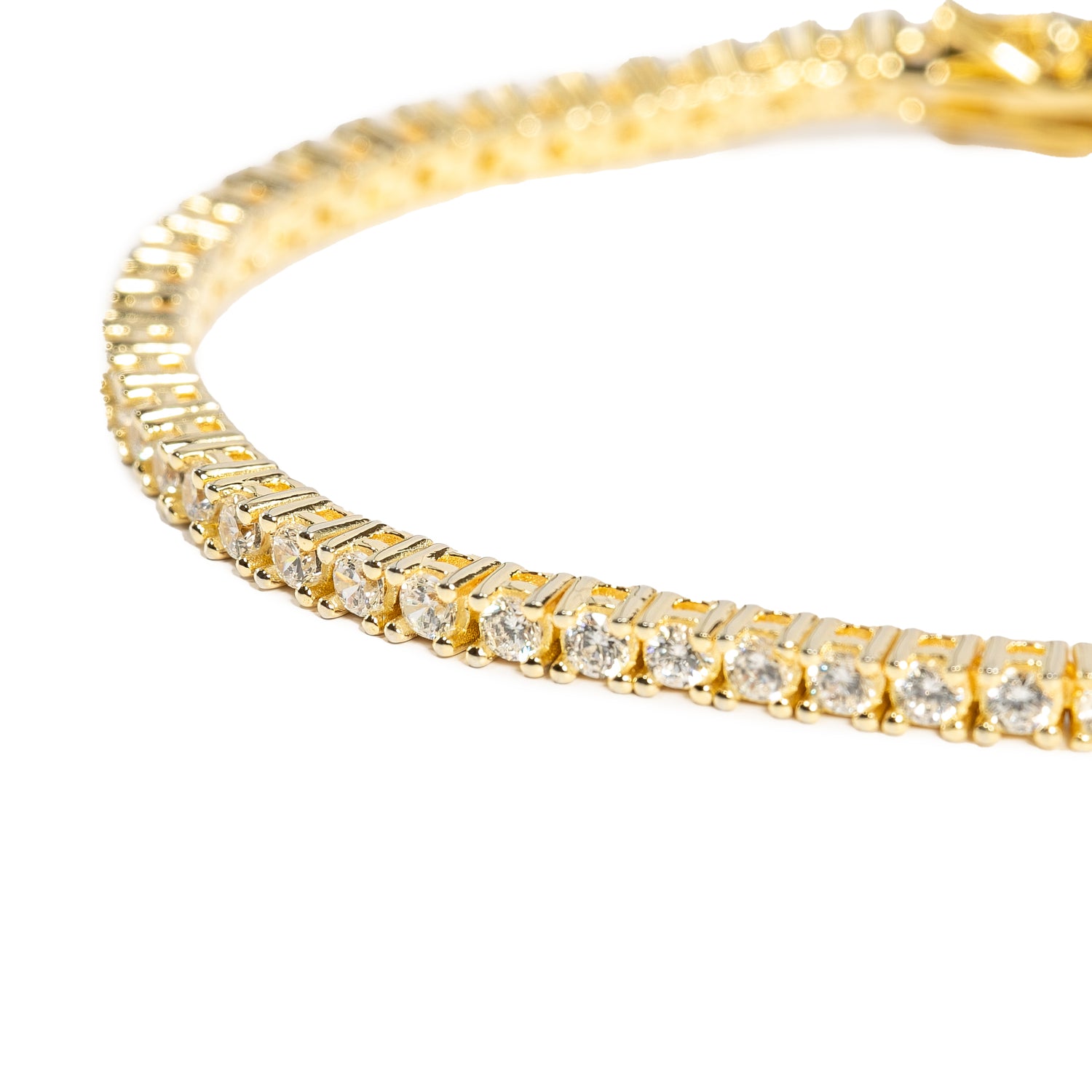Bracciale Tennis Gold argento925 placcato oro 18k e zirconi Fofo Somani