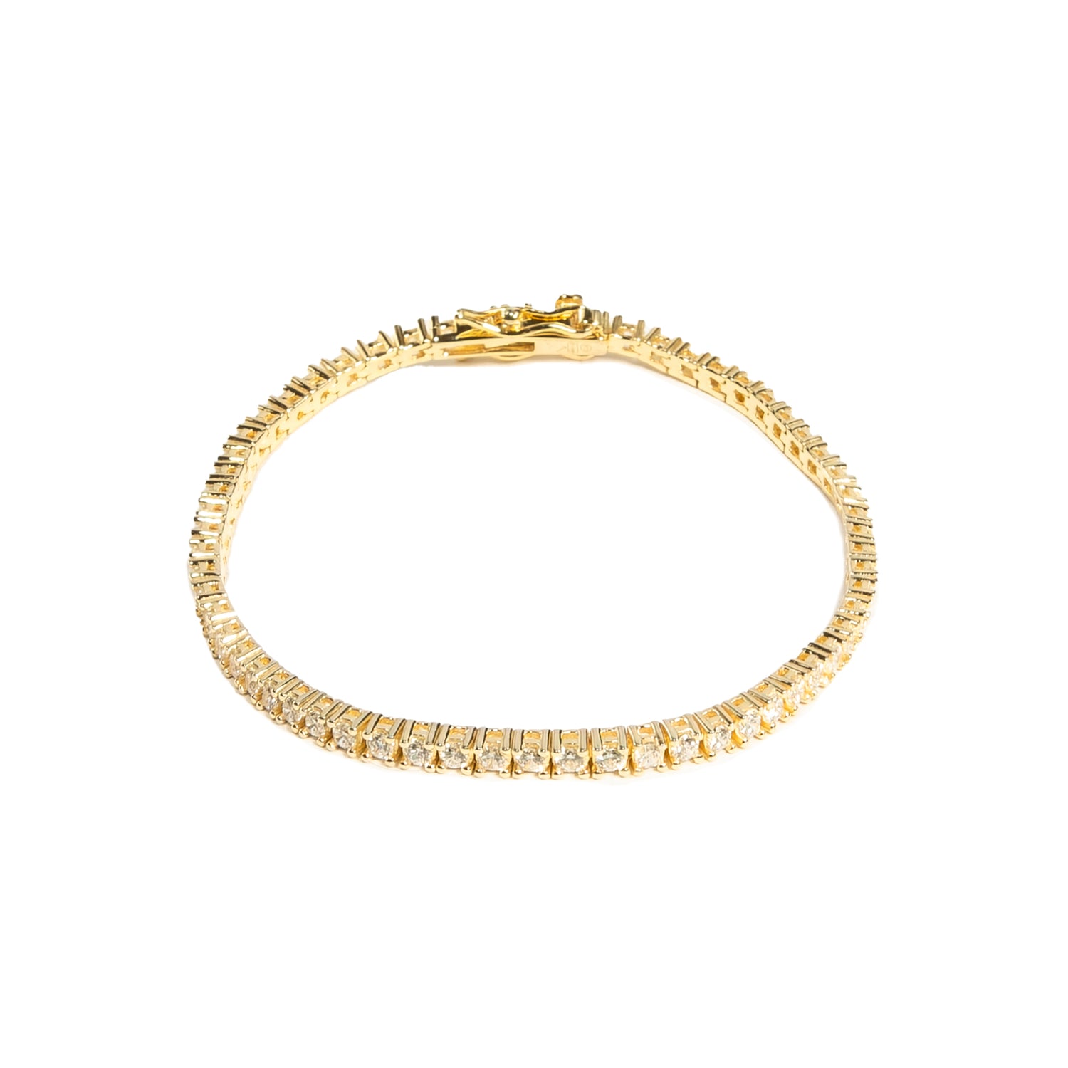 Bracciale Tennis Gold argento925 placcato oro 18k e zirconi Fofo Somani