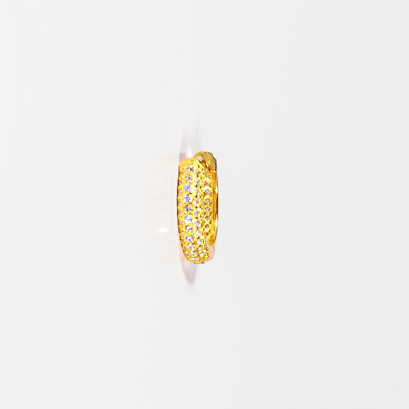Cerchietto L Cerchietto in argento 925 placcato oro 18k e zirconi Fofo Somani
