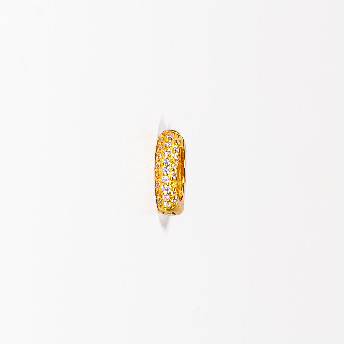 Cerchietto M argento 925 placcato oro 18k e zirconi Fofo Somani
