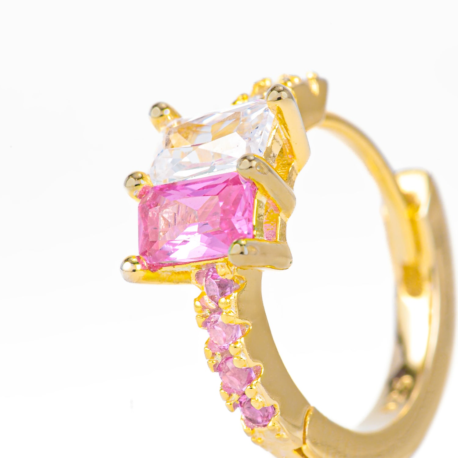 Cerchietto Pinky Dettaglio Argento925 Placcato Oro18k Zirconi Fofo Somani