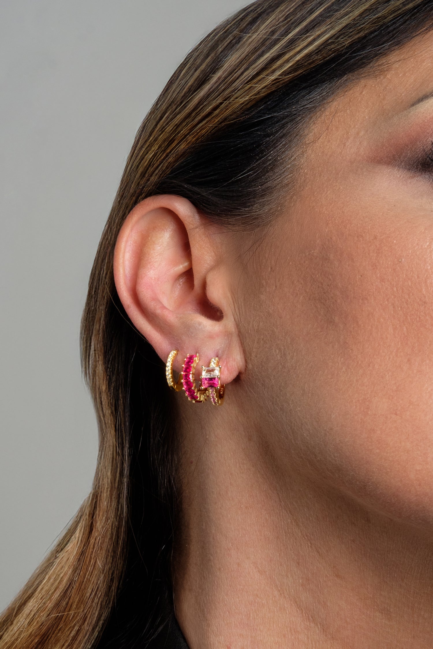 Cerchietto Pinky Mix And Match Argento925 Placcato Oro18k Zirconi Fofo Somani