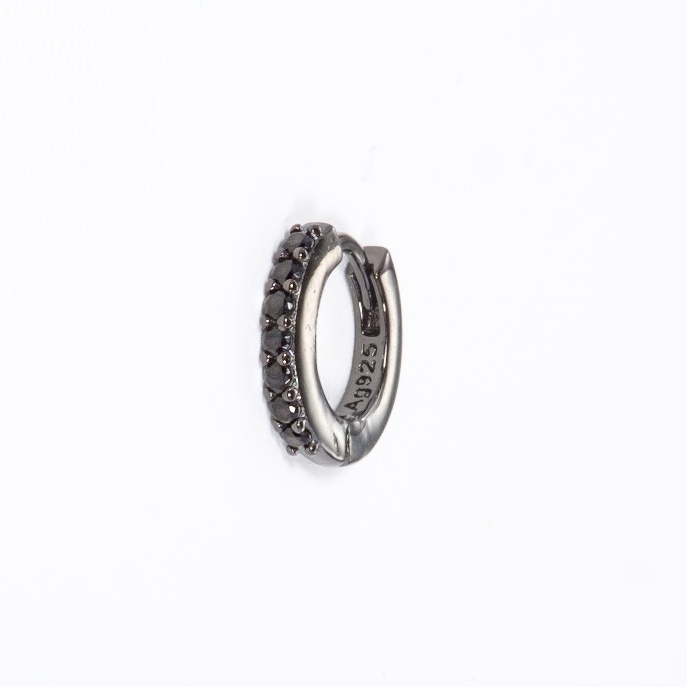 Cerchietto Standard Brunito Cerchietto in argento 925 rodiato e zirconi Neri Fofo Somani