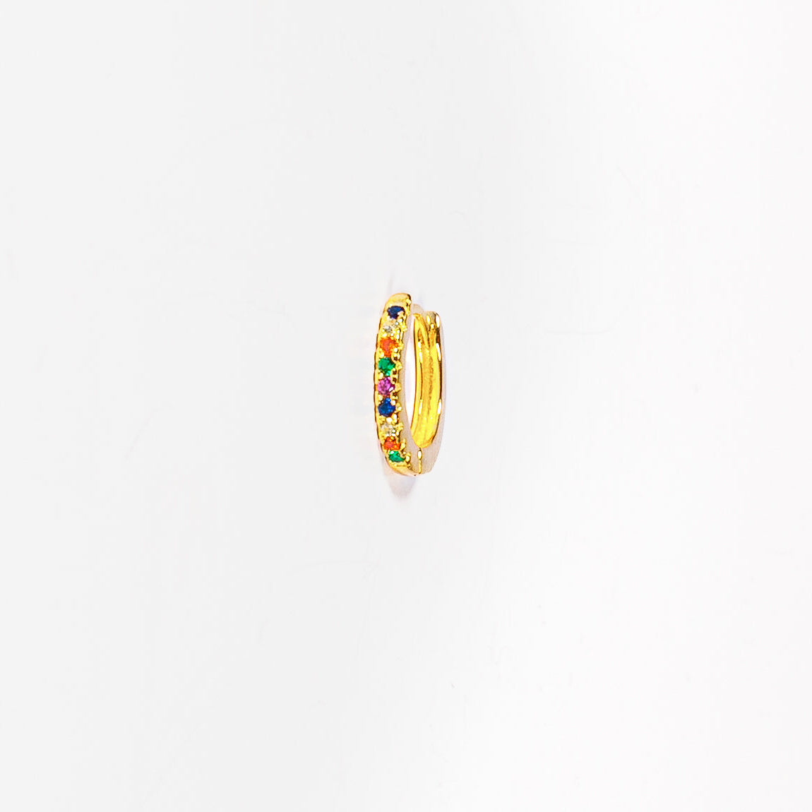 Cerchietto Standard Oro argento 925 placcato oro 18k e zirconi Multicolor Fofo Somani