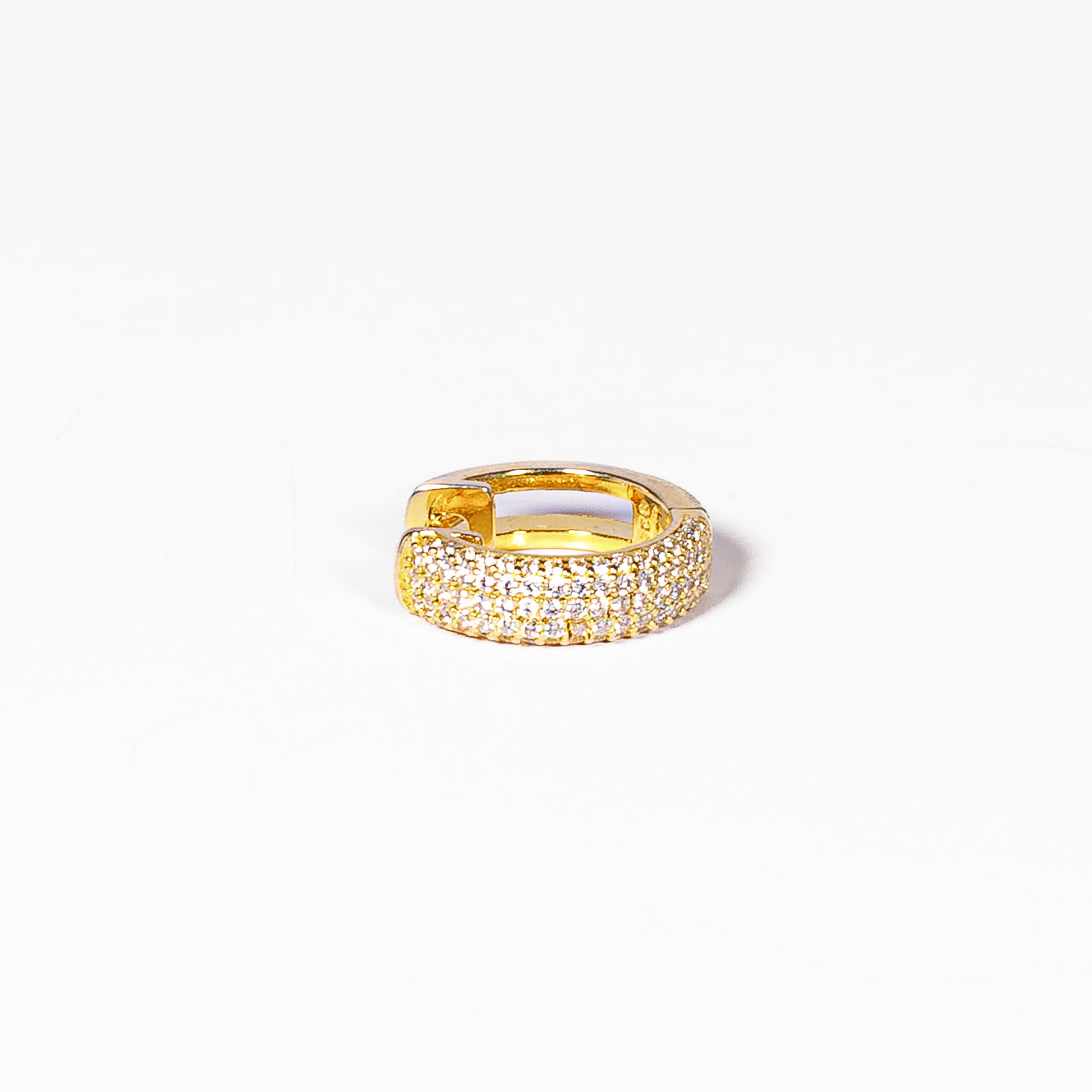 Cerchietto XL argento 925 placcato oro 18k e zirconi Fofo Somani