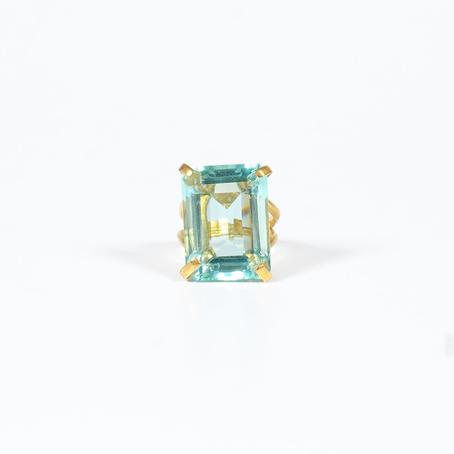 Cocktail Ring Quarzo Idrotermale Acquamarina Fofo Somani
