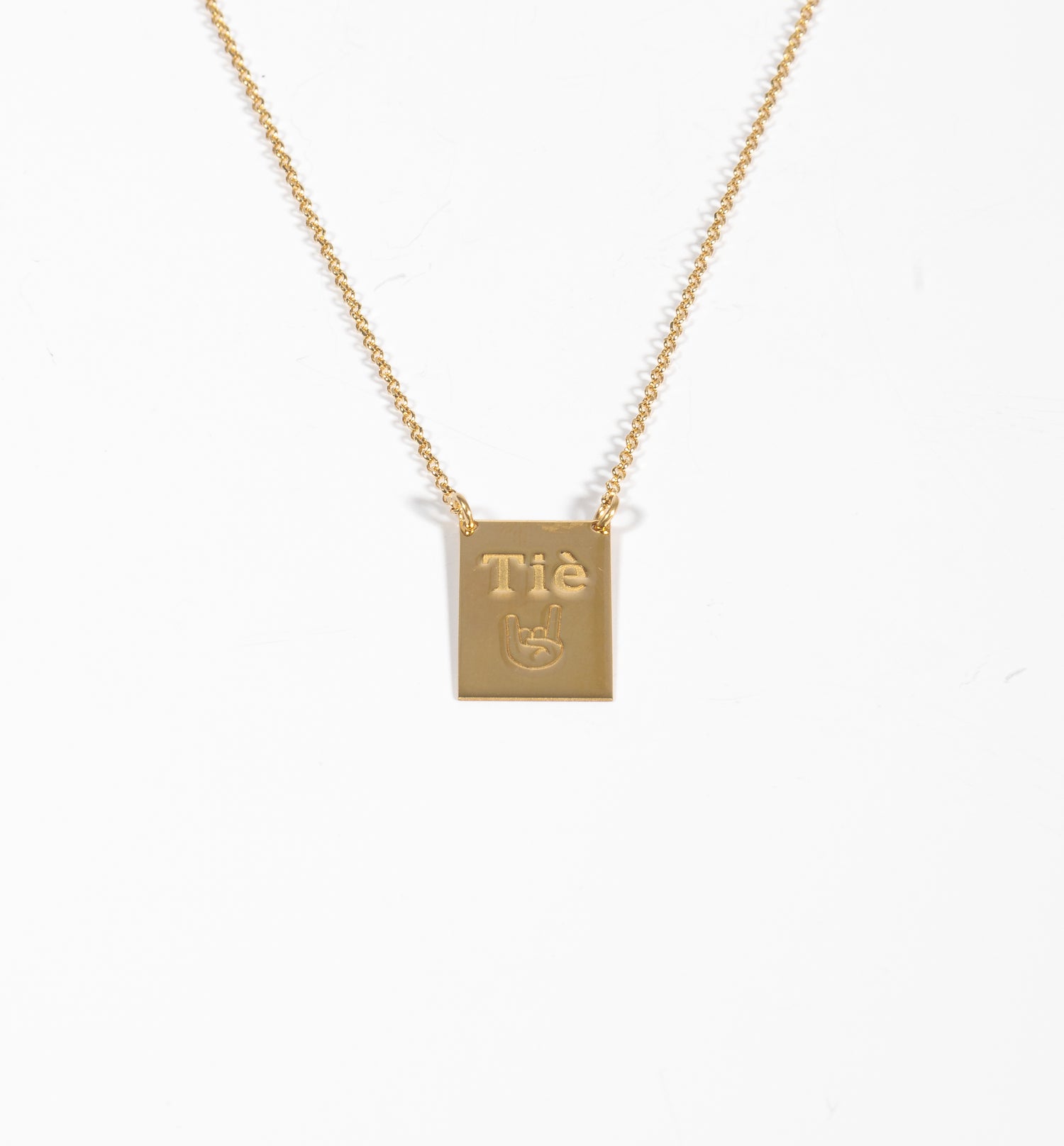 Collana Placca e Scritta Tie Argento 925 Fofo Somani