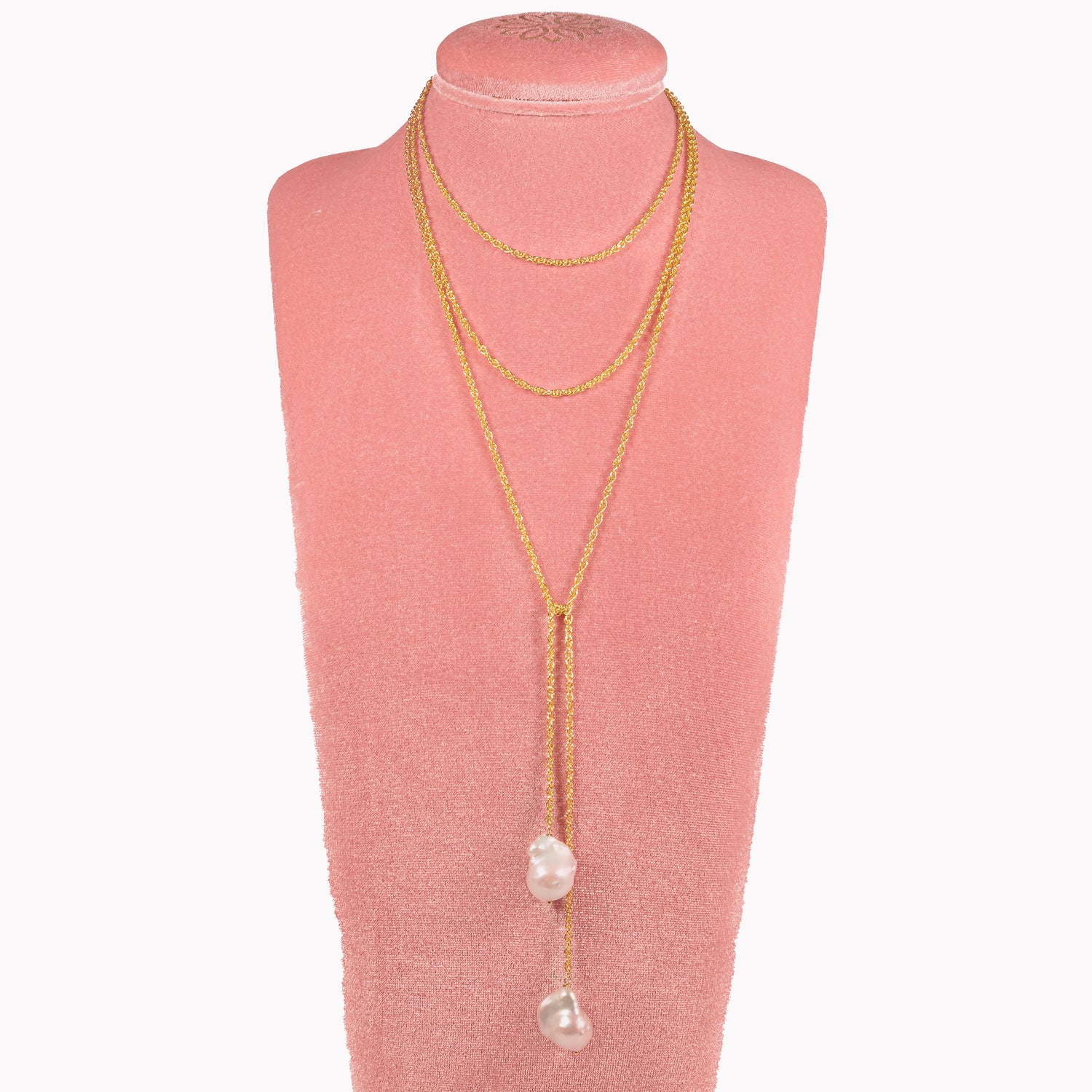 Collana Sciarpa Dorata con Perle Fofo Somani