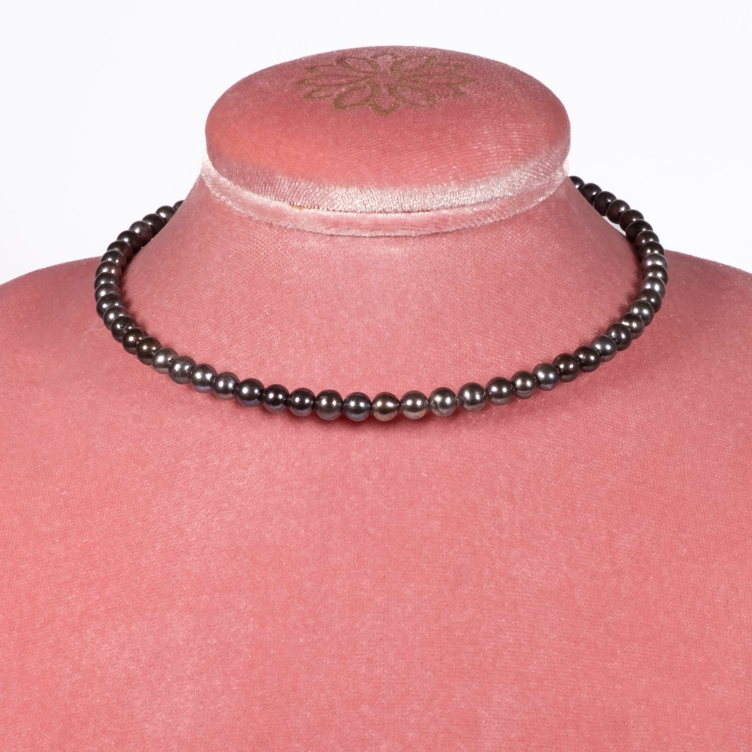 Collana Chocker Perle Nere Naturali Fofo Somani