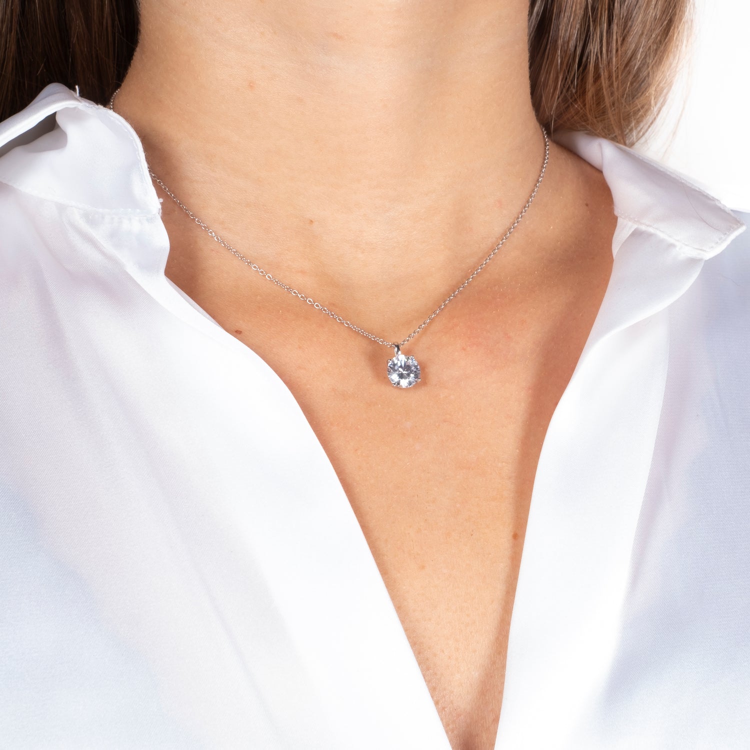Collana Girocollo PuntoLuce Big Argento925 Zirconi Fofo Somani