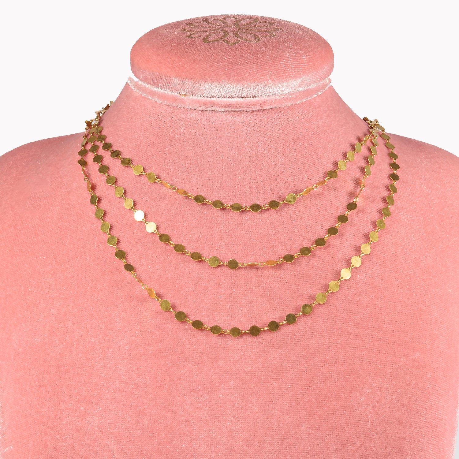 Collana Laser 3Giri Corta Saldata Argento925 Placcato Oro18k Fofo Somani