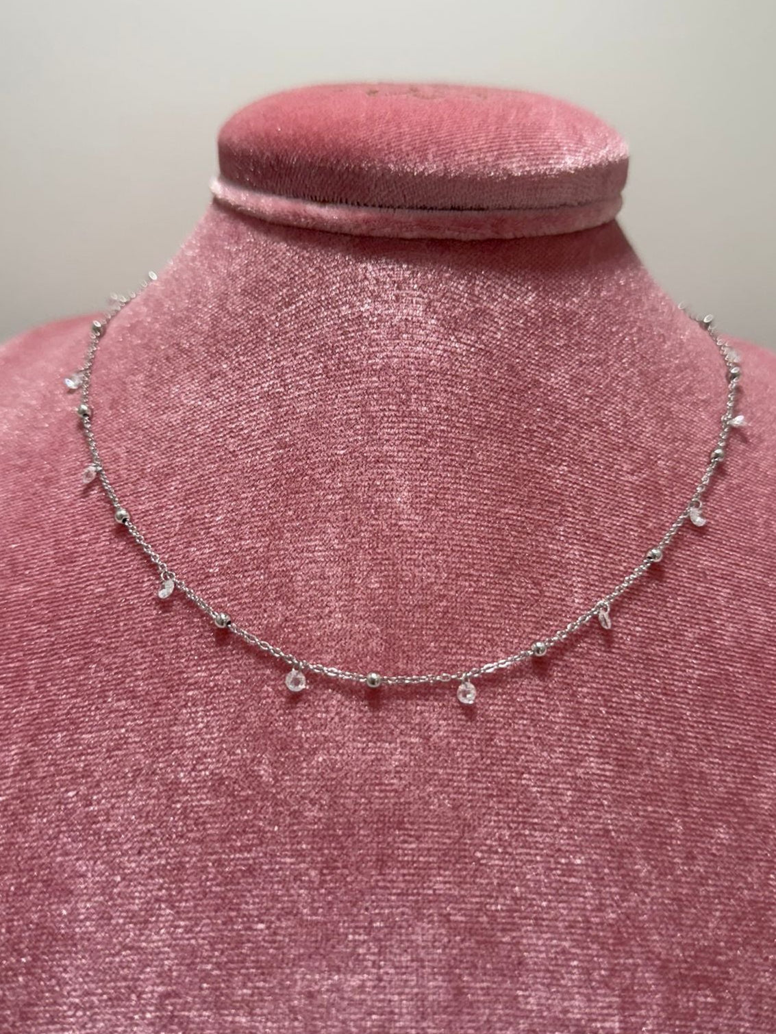 Collana MustHaveWhiteBlack Argento925 Rodiato palline Zirconi Fofo Somani