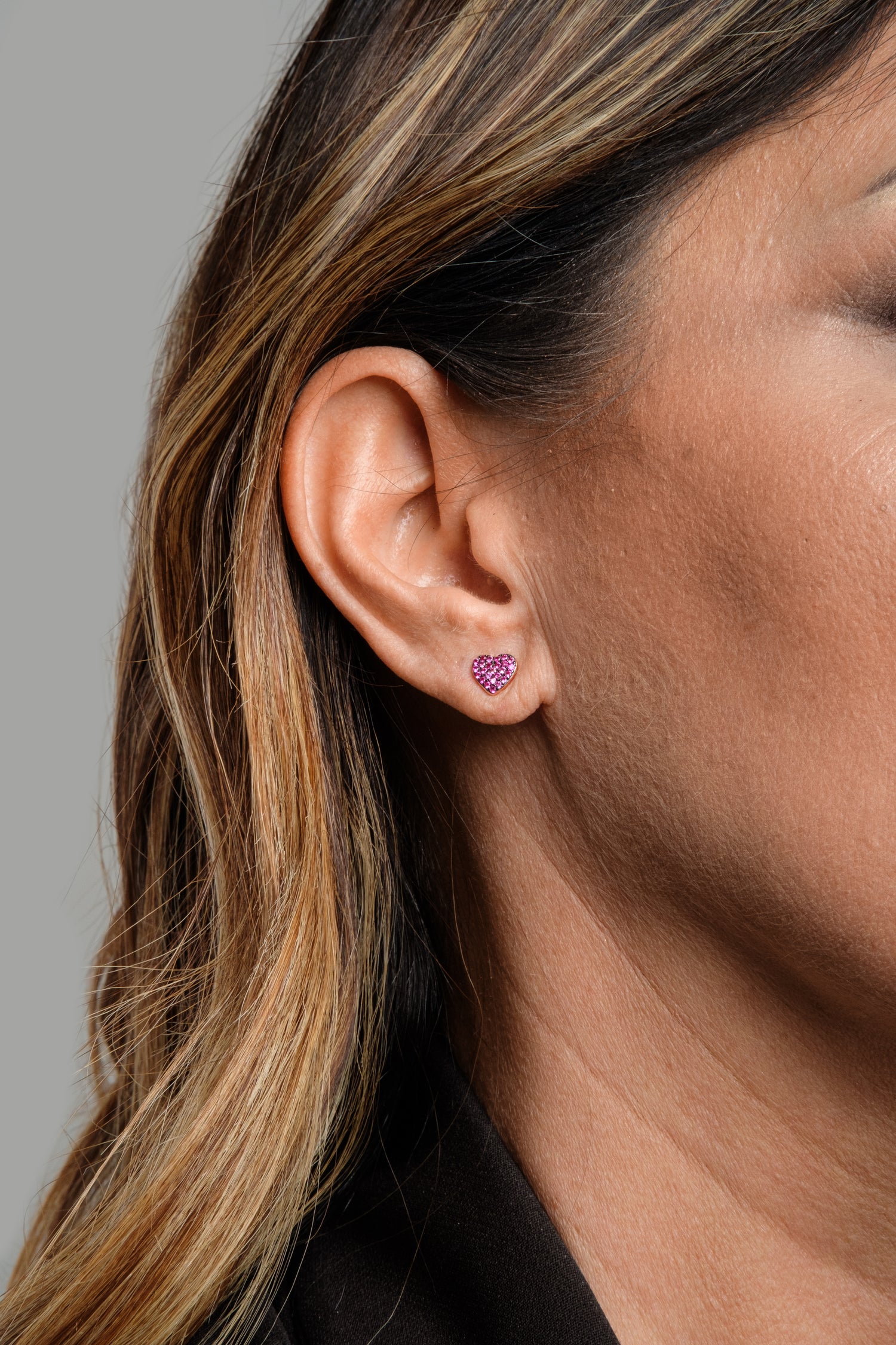 Monorecchino Cuore Rose'