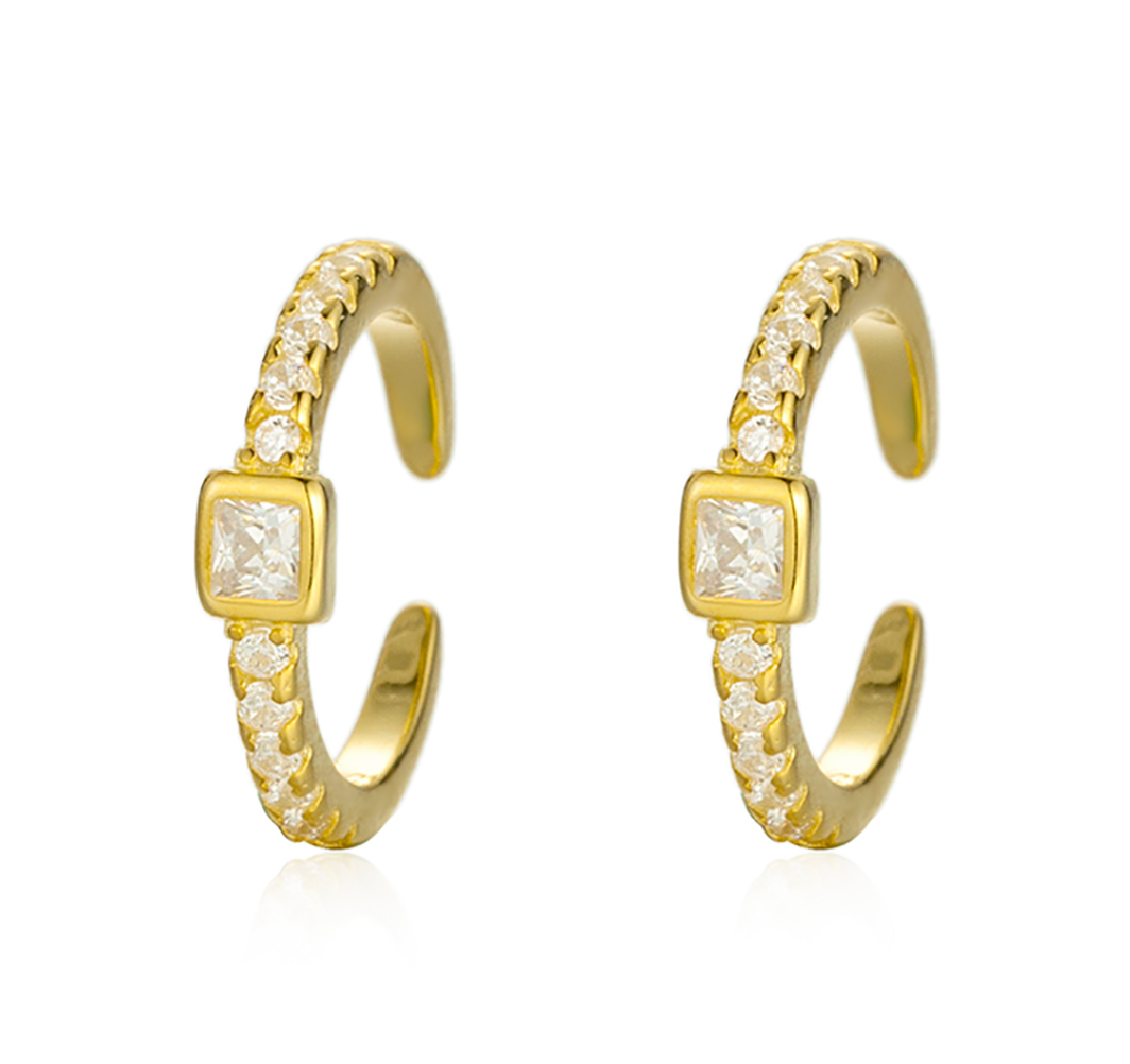 Earcuff Eden Argento925 Placcato Oro18k Zirconi Fofo Somani