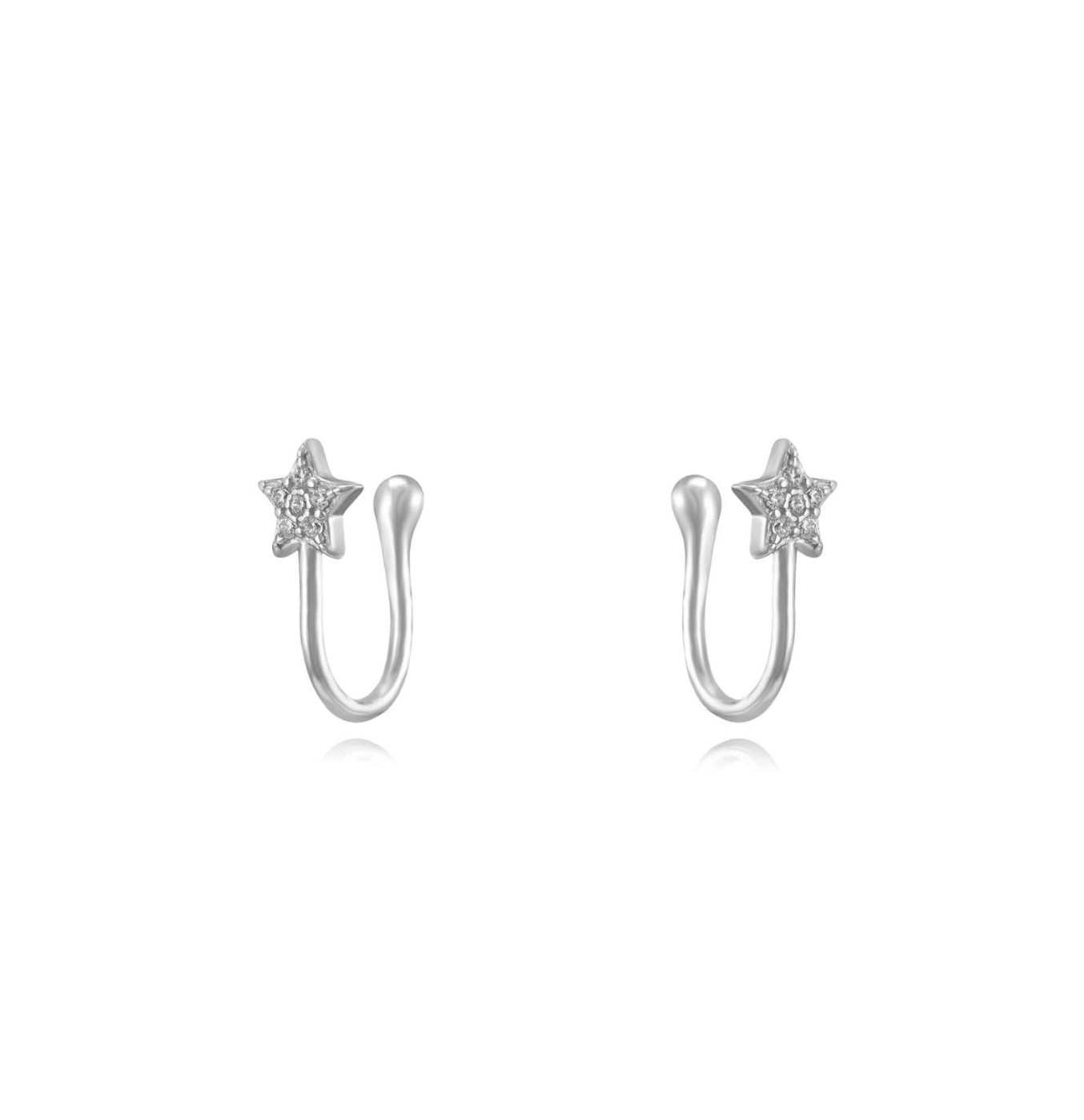 Earcuff Stella Zirconato Argento925 Rodiato Zirconi Fofo Somani