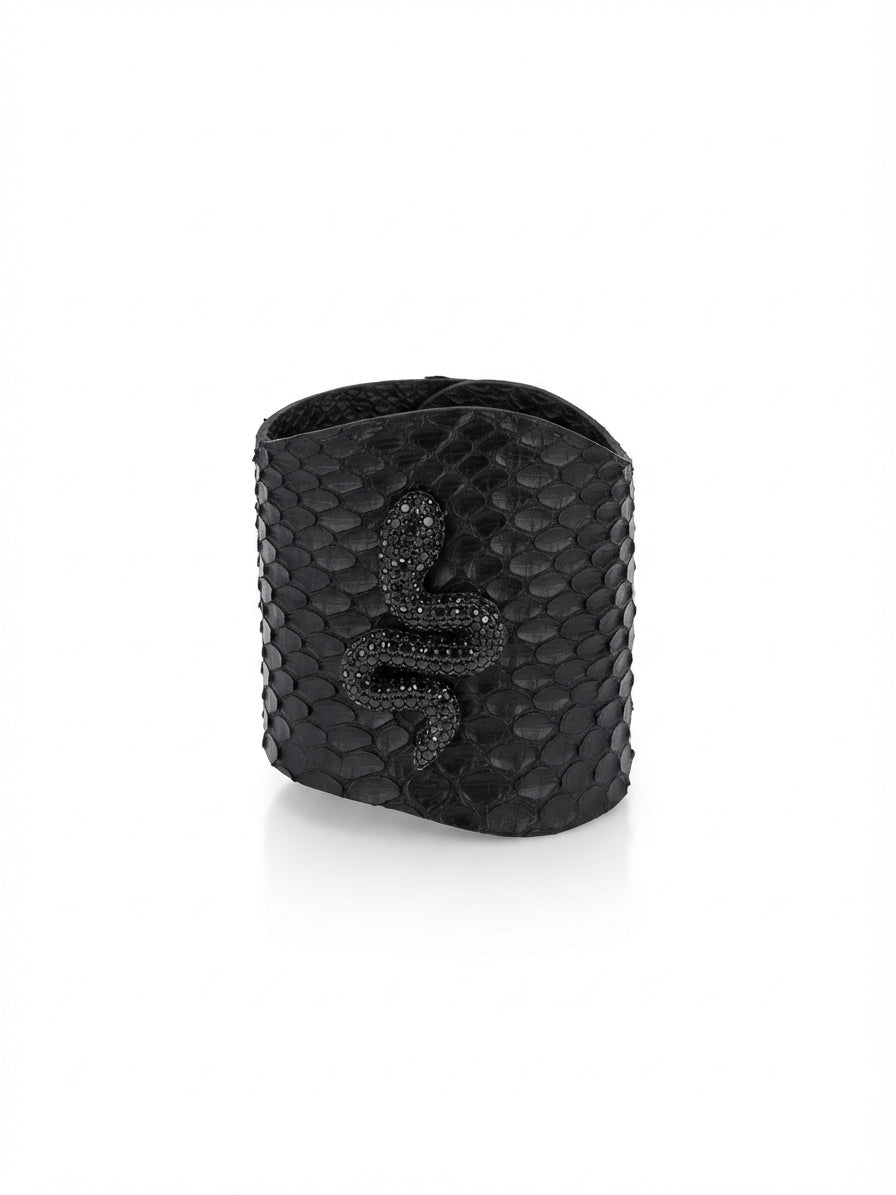 Bracciale in Pelle con Serpente