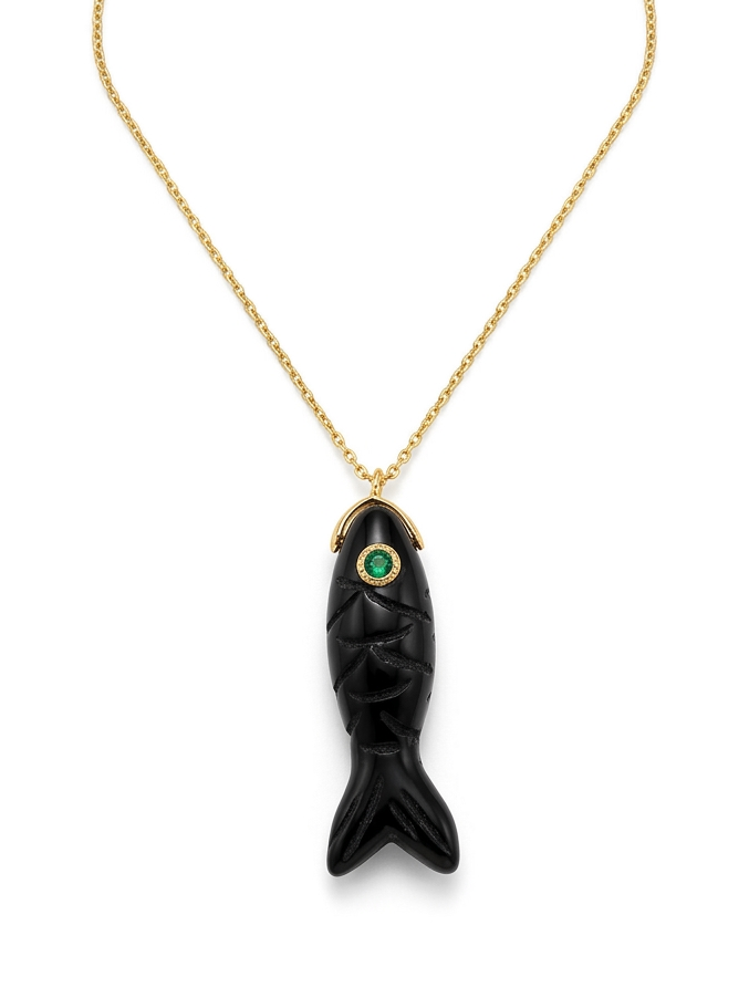 Collana Fish Noir Corta