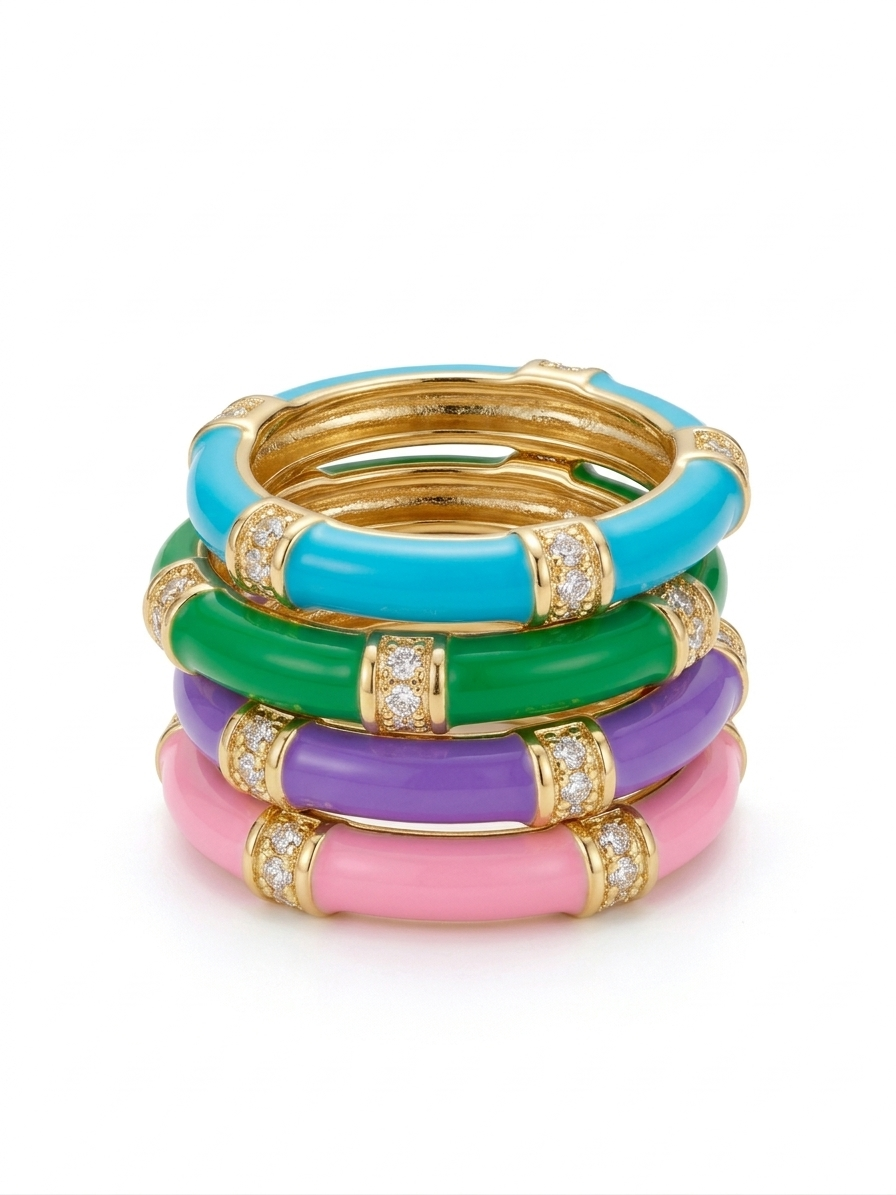 Anello colorato Bambù