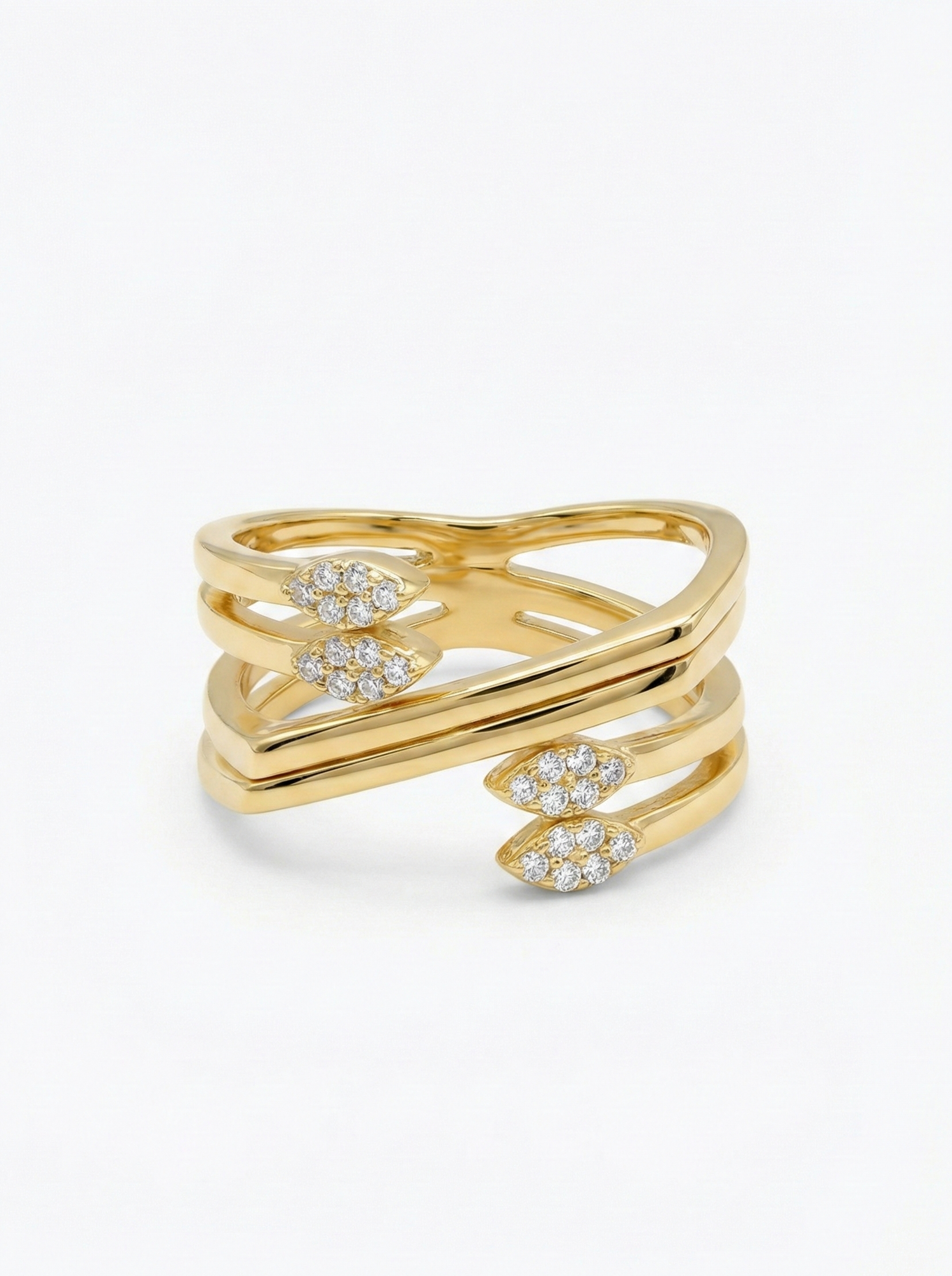 Anello Linea Pavé