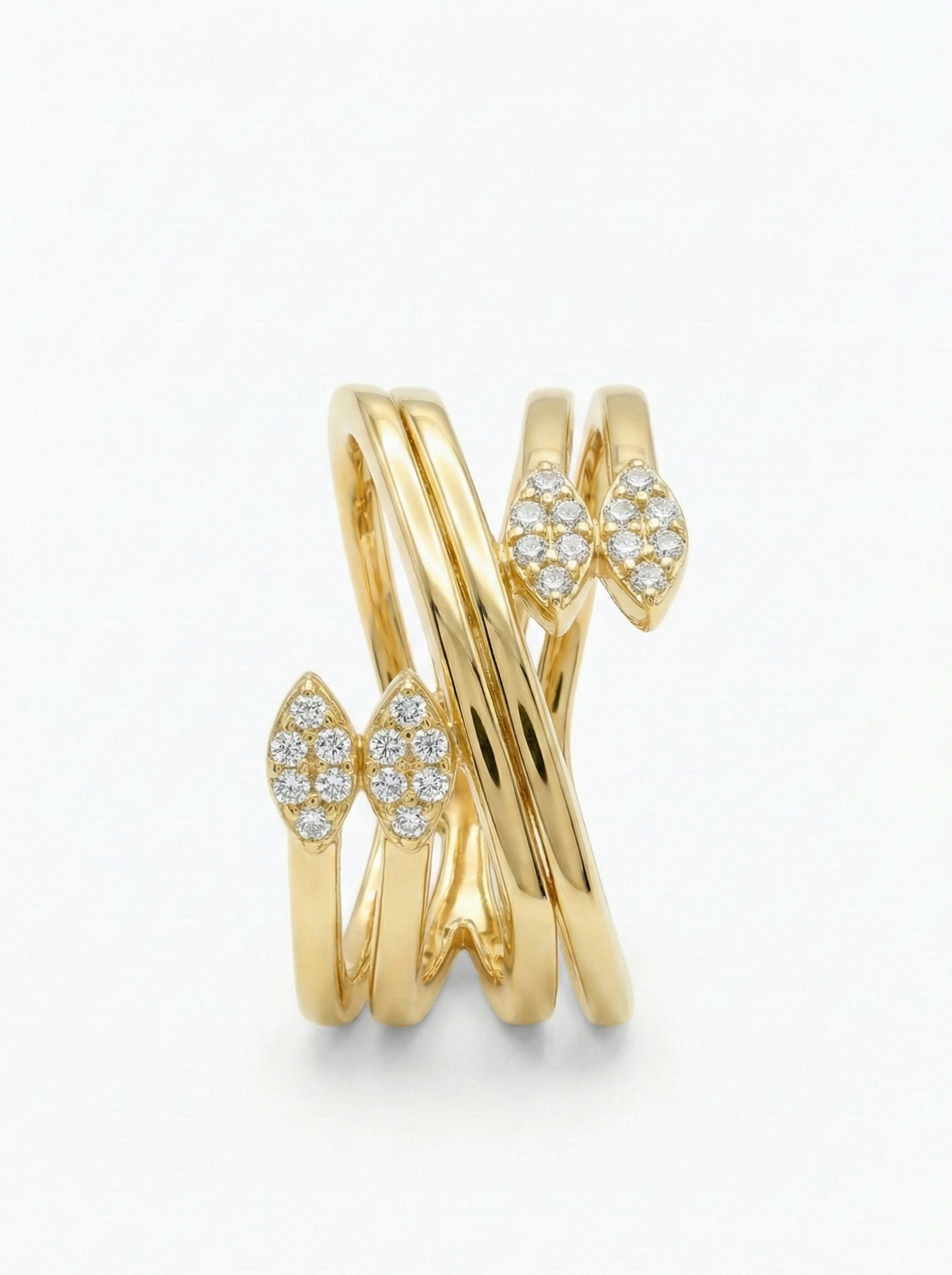 Anello Linea Pavé