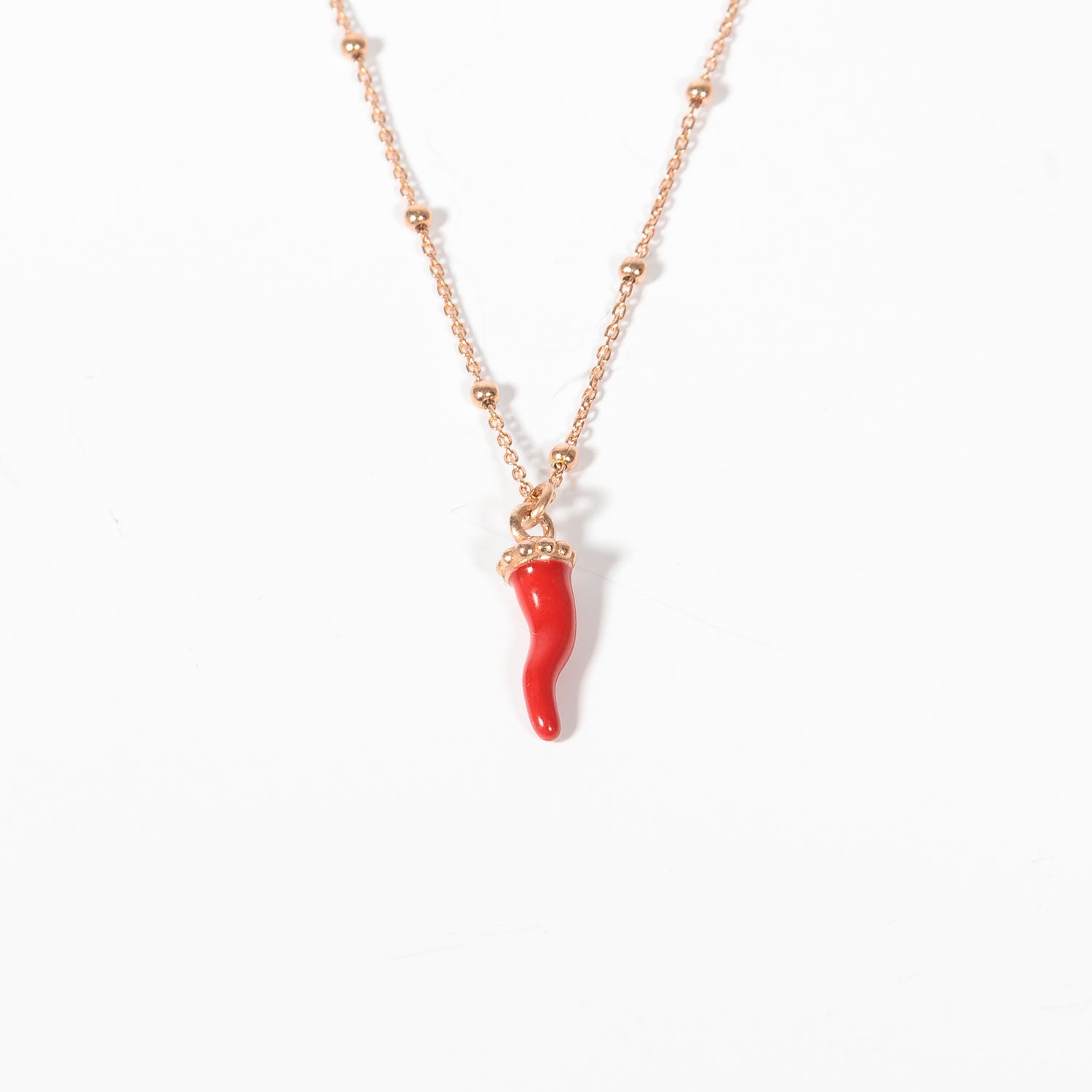 Girocollo Fortunato Rosso Argento 925 Fofo Somani