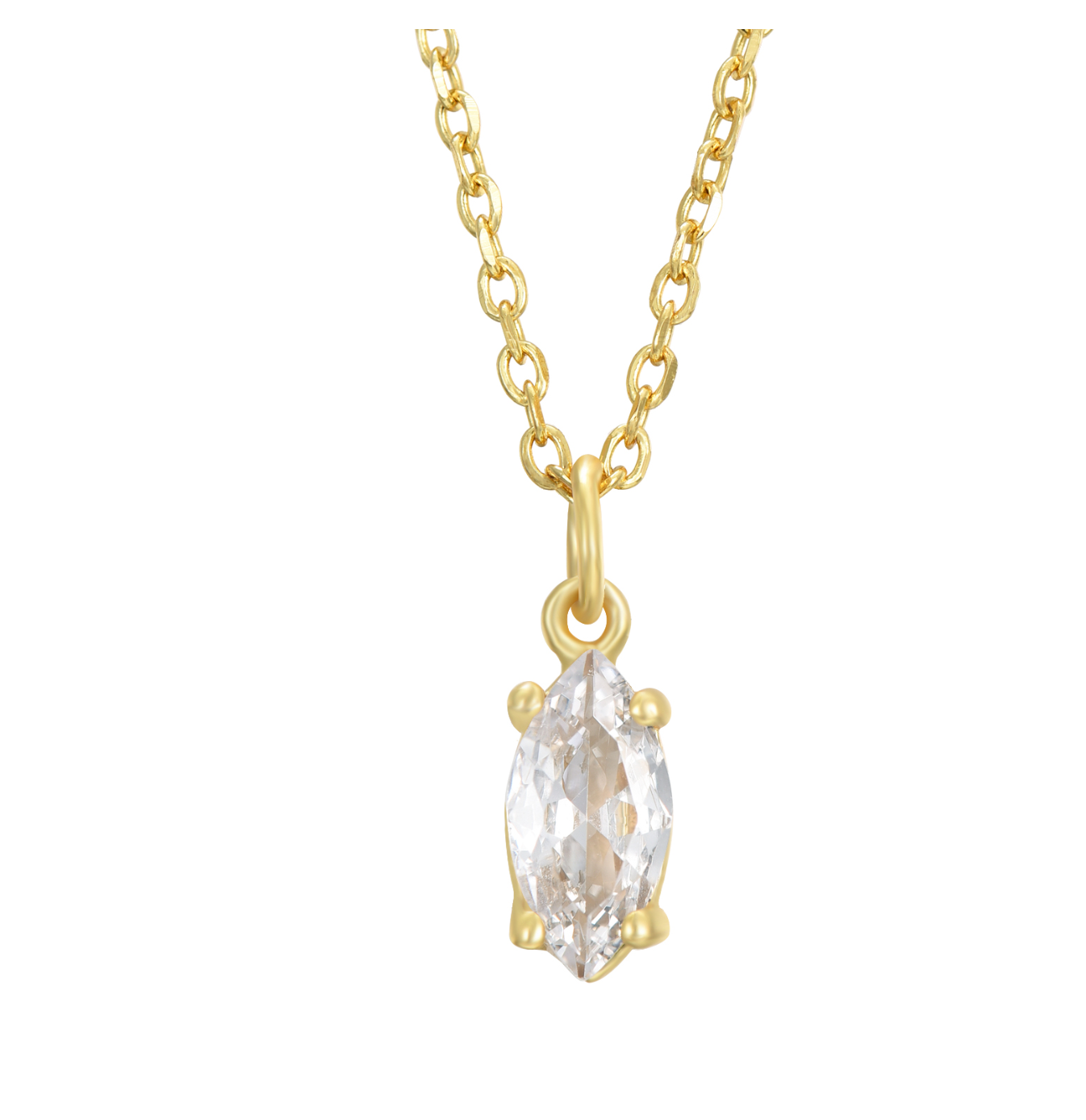 Girocollo Lya Argento925 Placcato Oro18k Zircone Bianco Fofo Somani