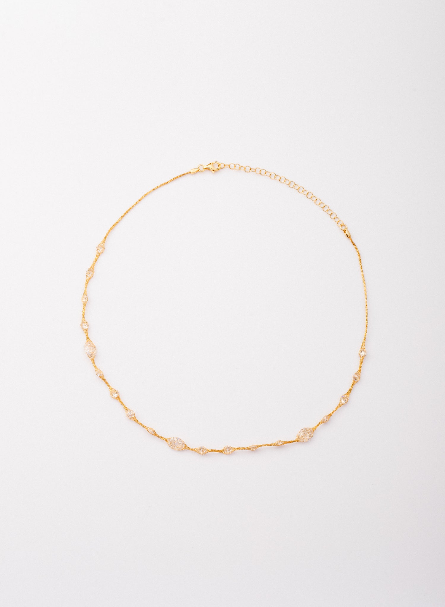 Collana Calza Corta in Argento 925 placcata Oro 18k – Eleganza minimal e luce intensa