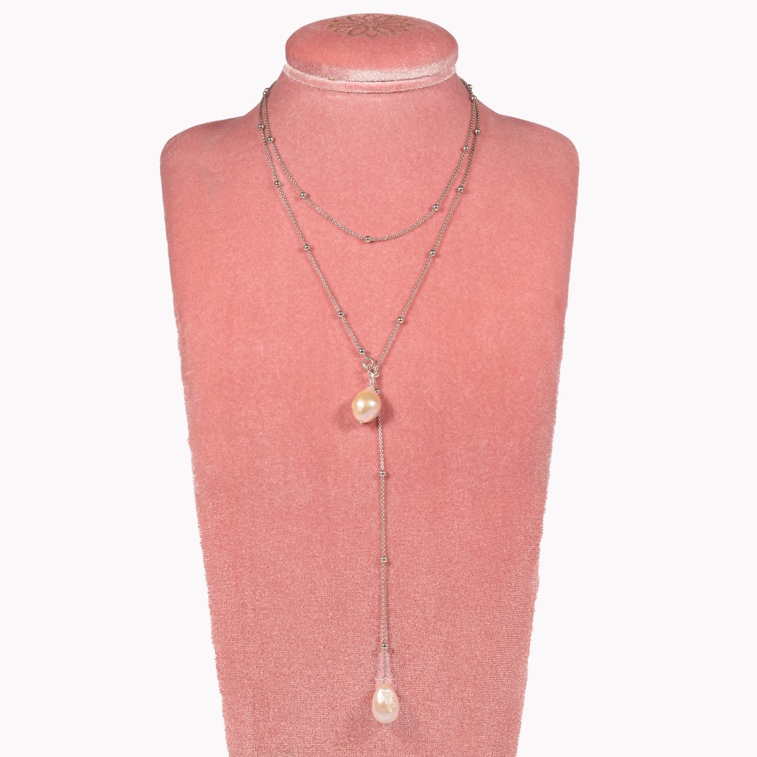 Laccio con Perle Bianca Argento Fofo Somani