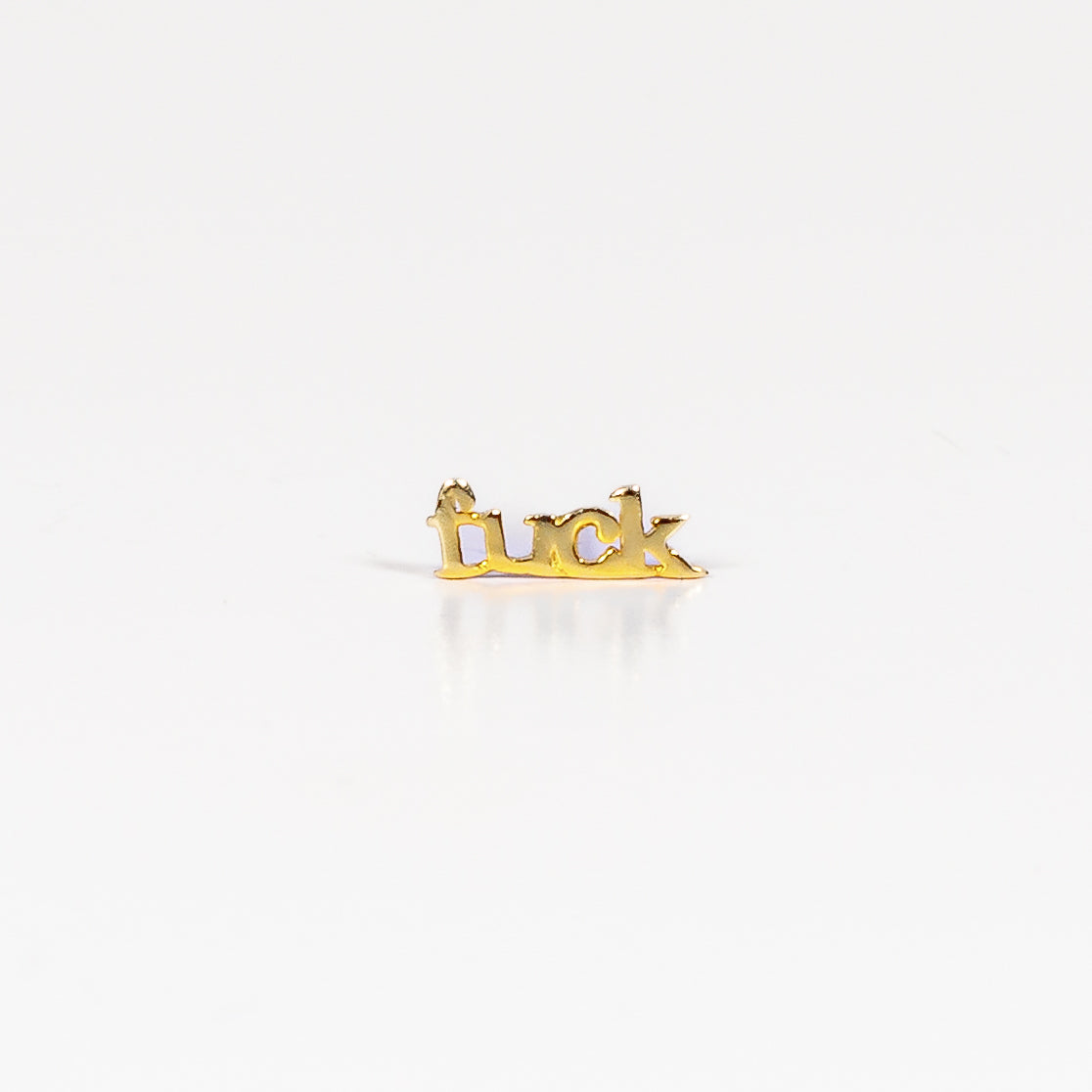 Mono Orecchino Fuck argento 925 placcato oro 18k e zirconi Fofo Somani