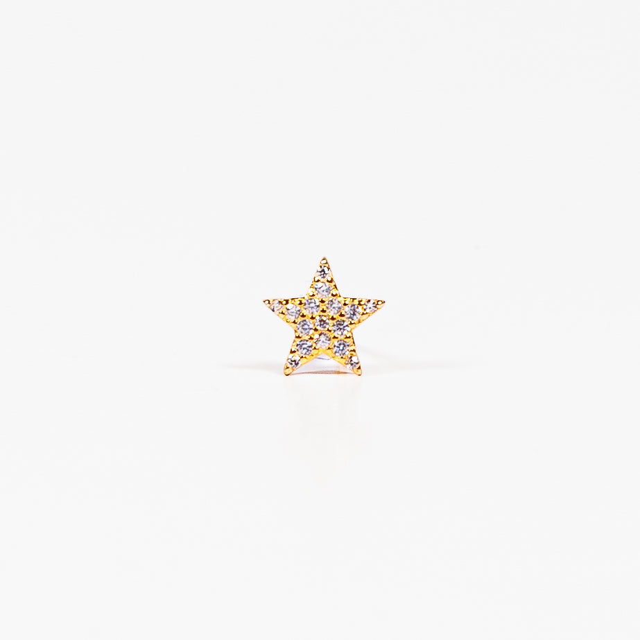 Mono Orecchino Stella Small Mono orecchino in argento 925 placcato oro rosa e zirconi Fofo somani
