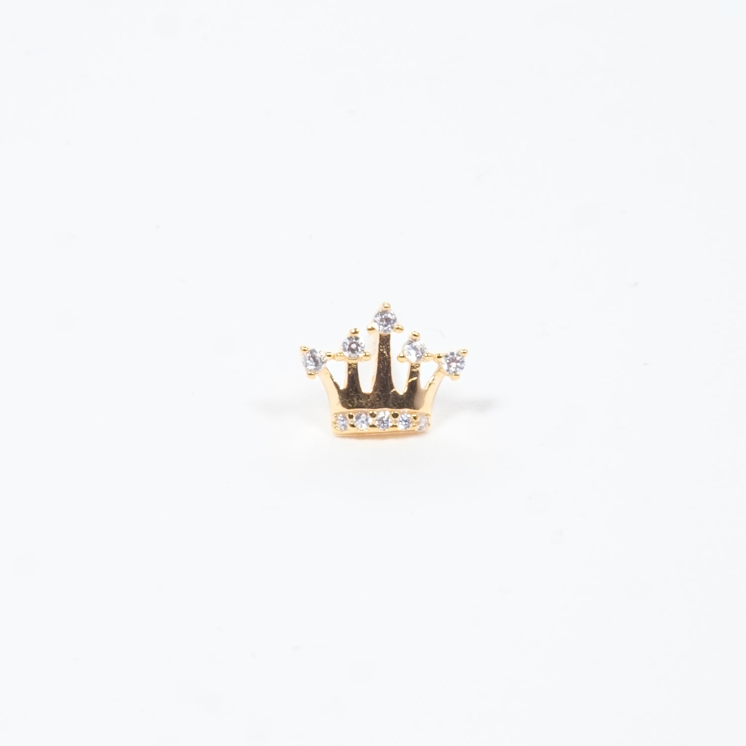 Mono Orecchino Queen Argento 925 placcato Oro con Zirconi Fofo Somani