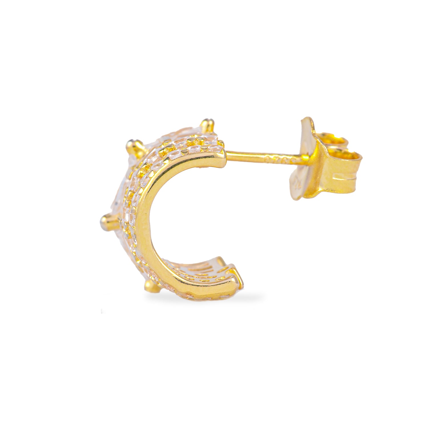 Monorecchino Aura Dettaglio Argento925 Placcato Oro18k Zirconi Fofo Somani