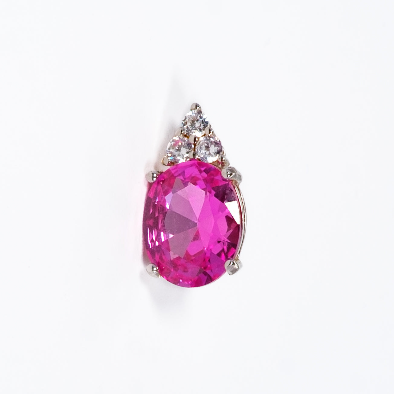 Monorecchino Precious Orecchino in argento 925 rodiato e zirconi Fucsia Fofo Somani