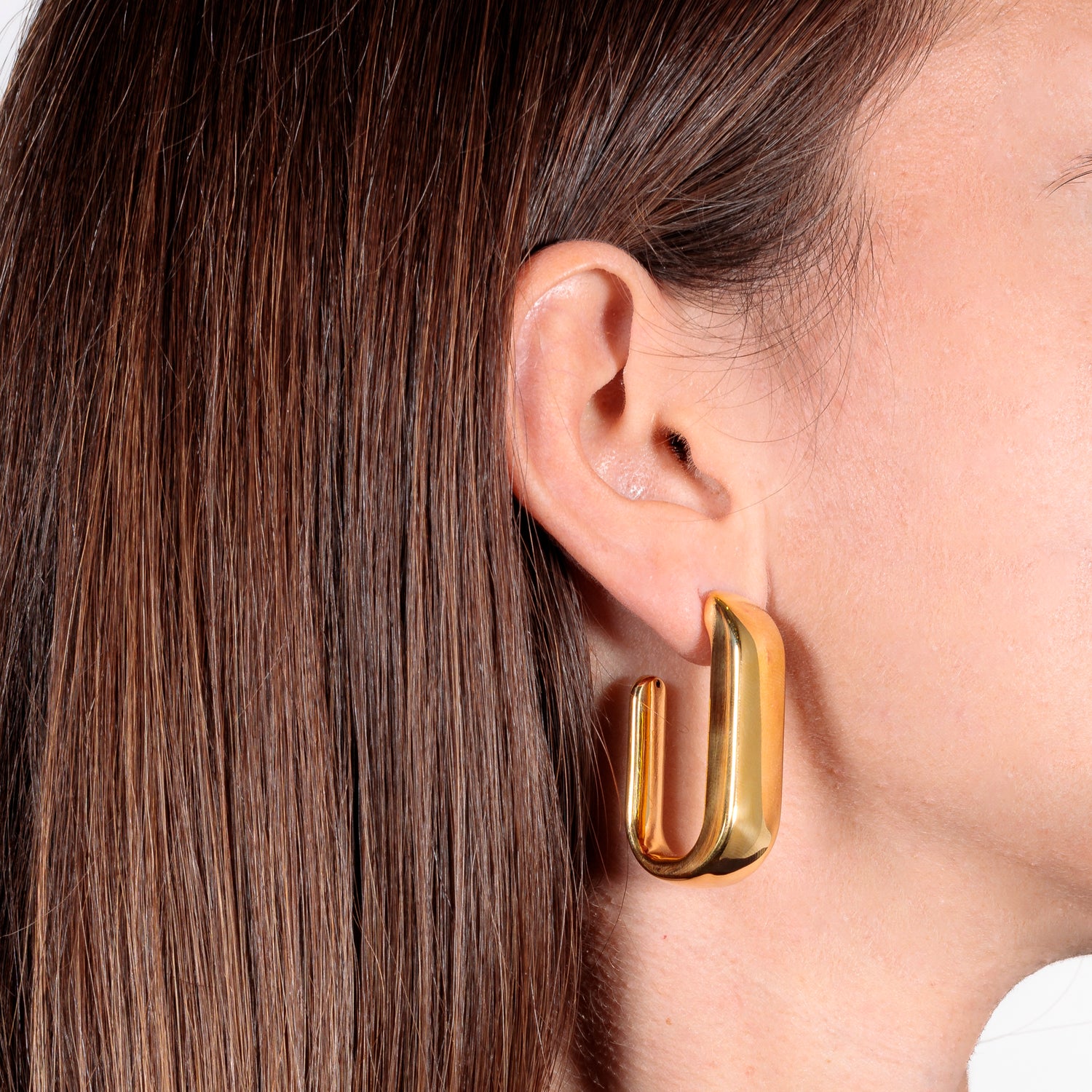 Orecchini Dolly in argento 925 rodiato o placcato oro 18k Super leggeri Fofo Somani Modella