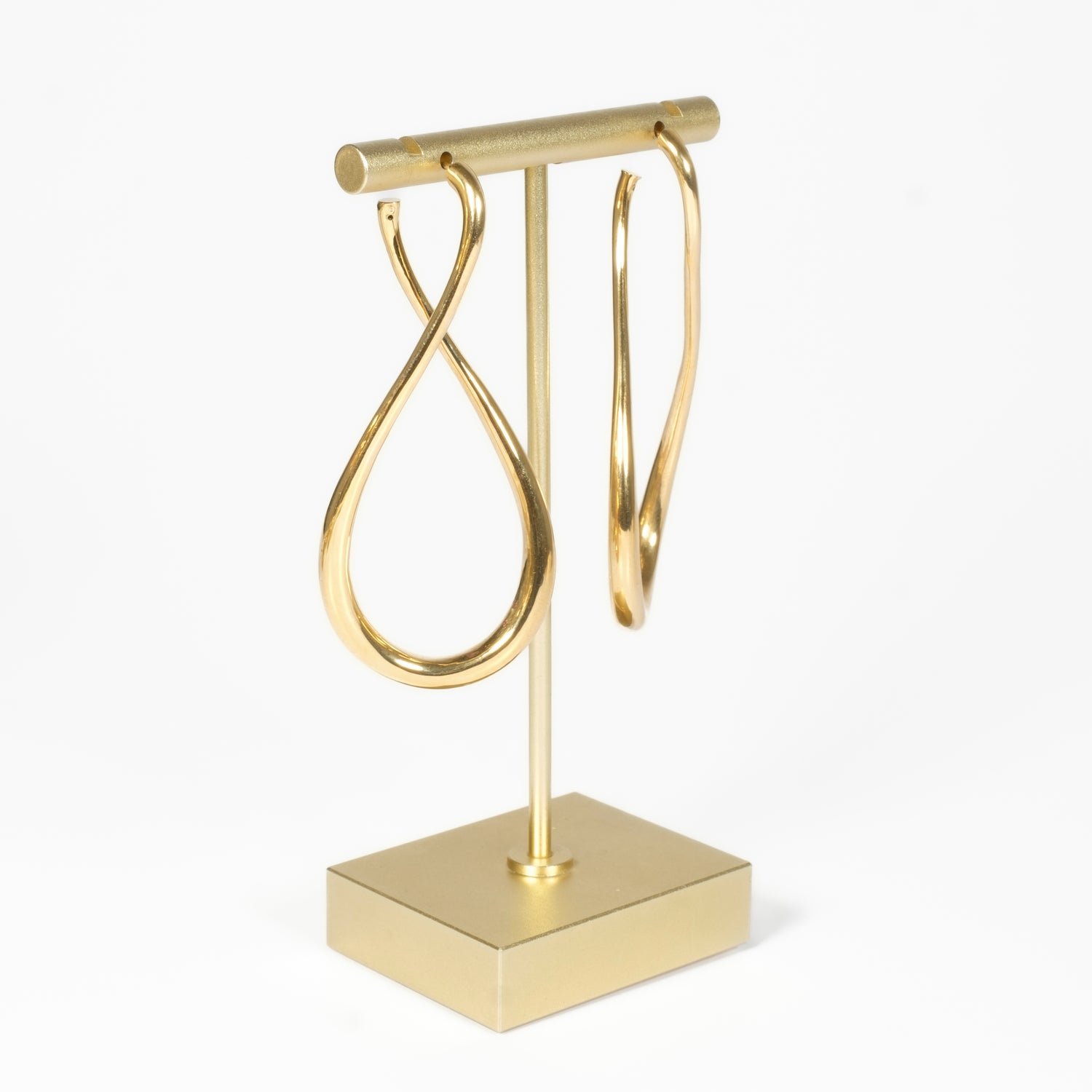 Orecchini Lia argento Brunito o placcatpo oro 18kforma ondeggiante Super leggeri elettroformatura Fofo Somani