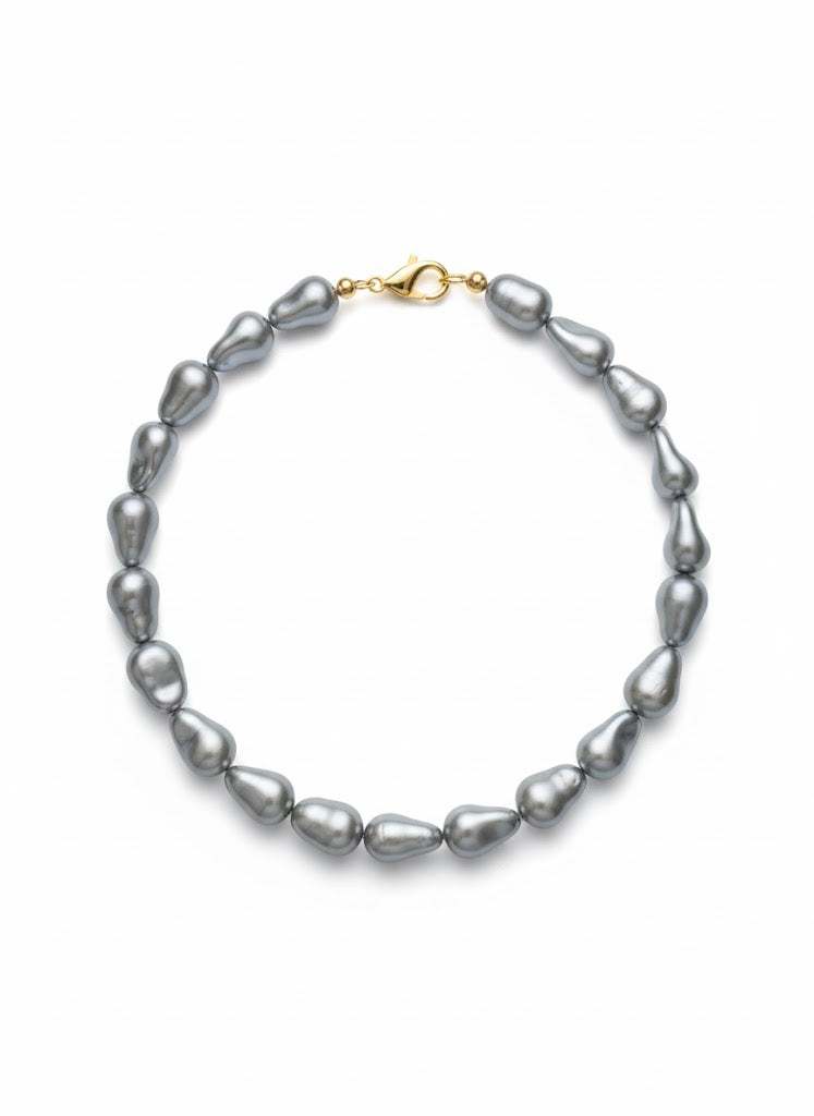 chocker glamour perle vetro chiusura argento925 placcato oro18k argento Fofo Somani