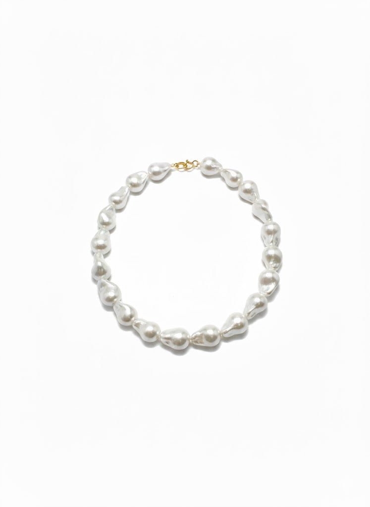 chocker glamour perle vetro chiusura argento925 placcato oro18k bianco Fofo Somani