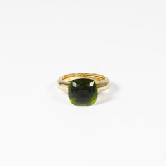 Anello Eden argento 925 con placcatura in oro18k quarzo idrotermale Fofo Somani