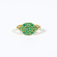 Anello Mignolo Petit Pave Verde Fofo Somani