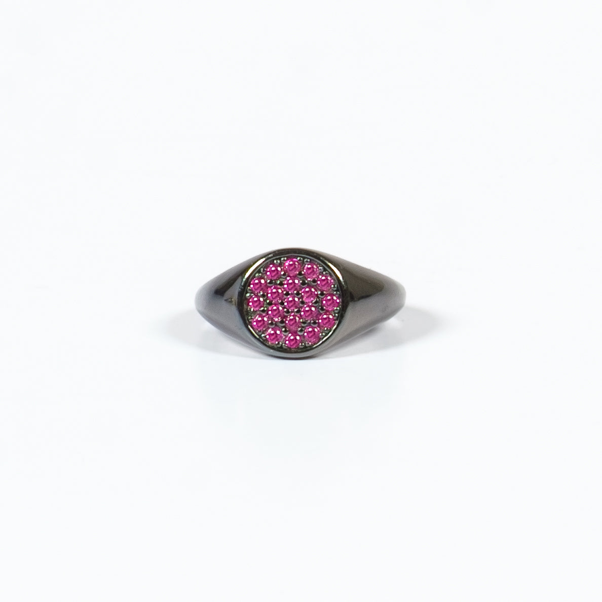 Anello Mignolo Petit – Black Zirconi Fucsia Argento 925 Fofo Somani